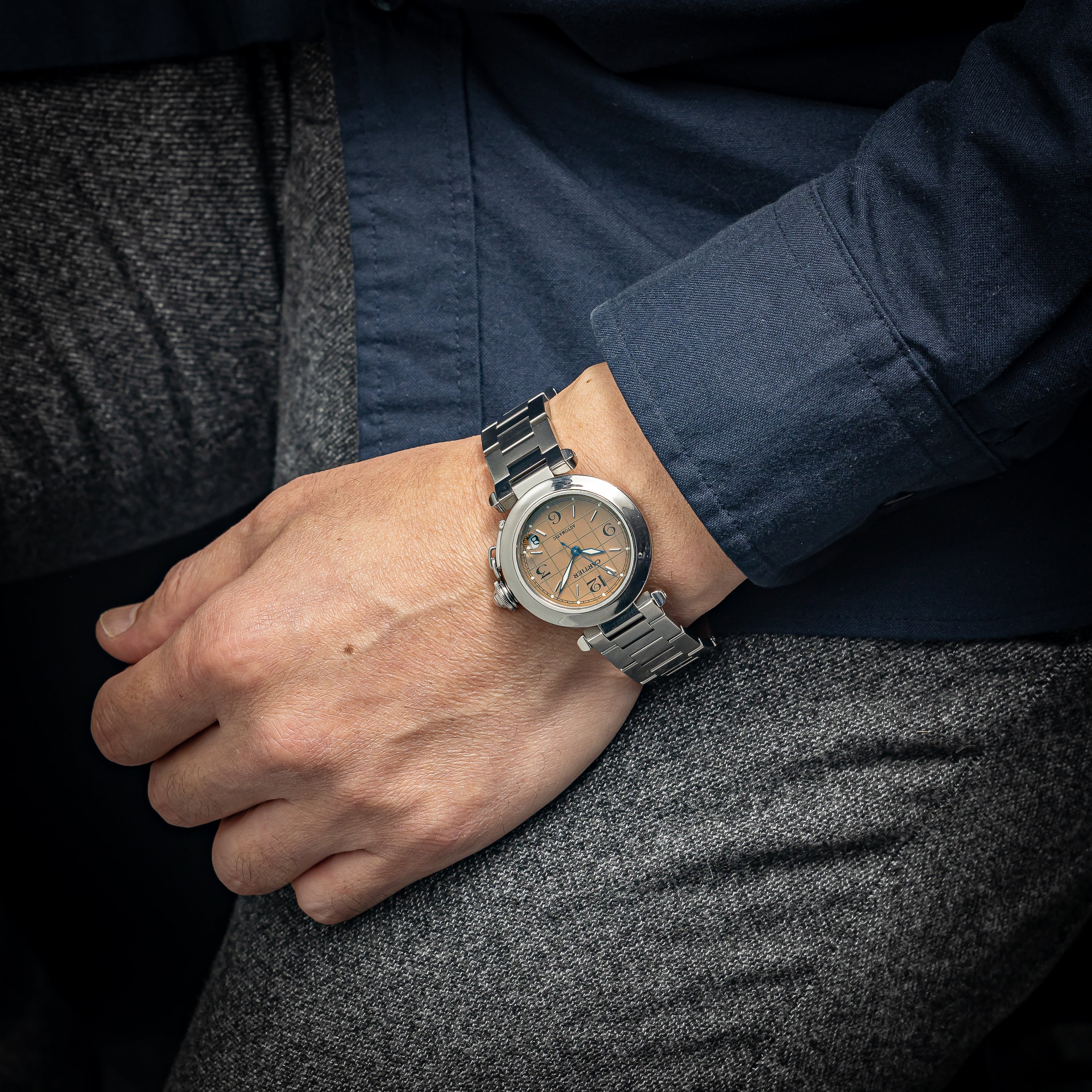 カルティエ パシャC 1990年代製 オートマチック Ref.2324 箱、ギャラ付き