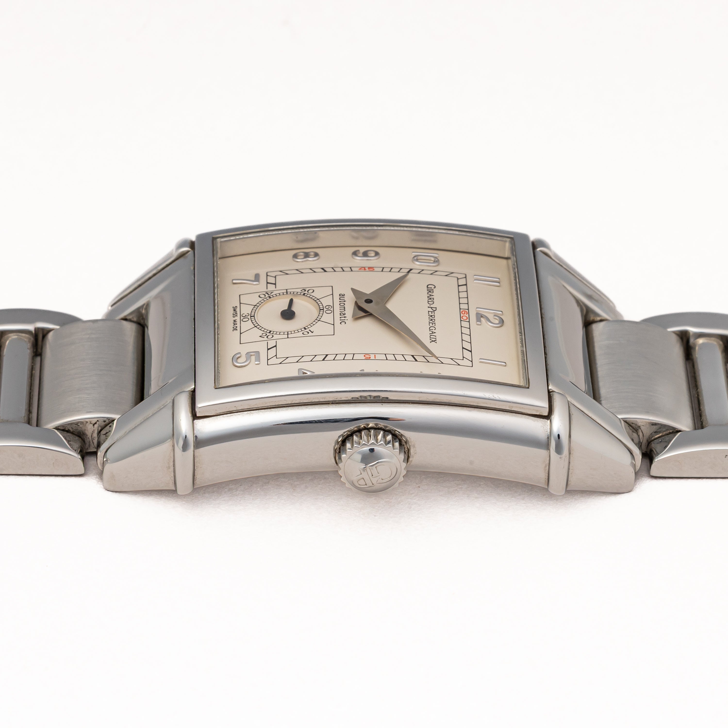 ジラール・ペルゴ ヴィンテージ1945 角型自動巻き 1990年代製 純正ステンレスブレス 箱付き