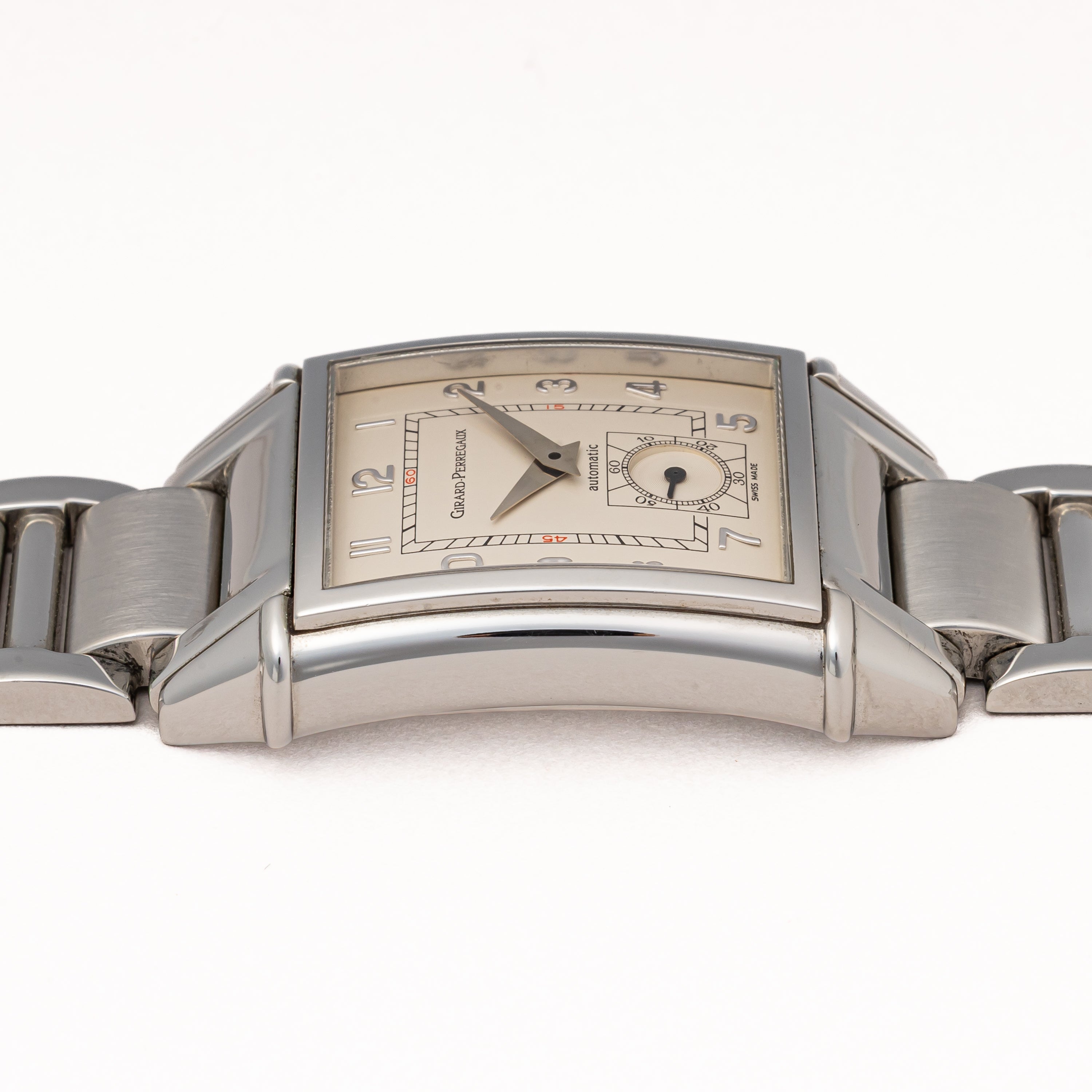 ジラール・ペルゴ ヴィンテージ1945 角型自動巻き 1990年代製 純正ステンレスブレス 箱付き