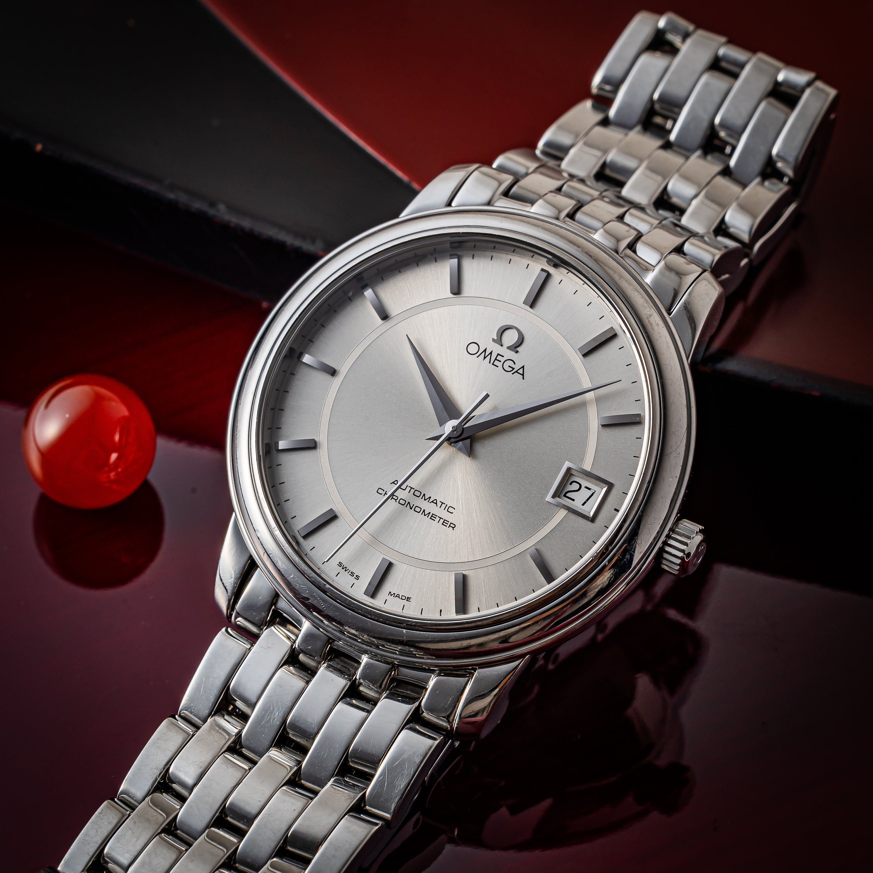 オメガ デ・ヴィル プレステージ 1991年製 Ref.4500.31.00 箱、ギャラ付き