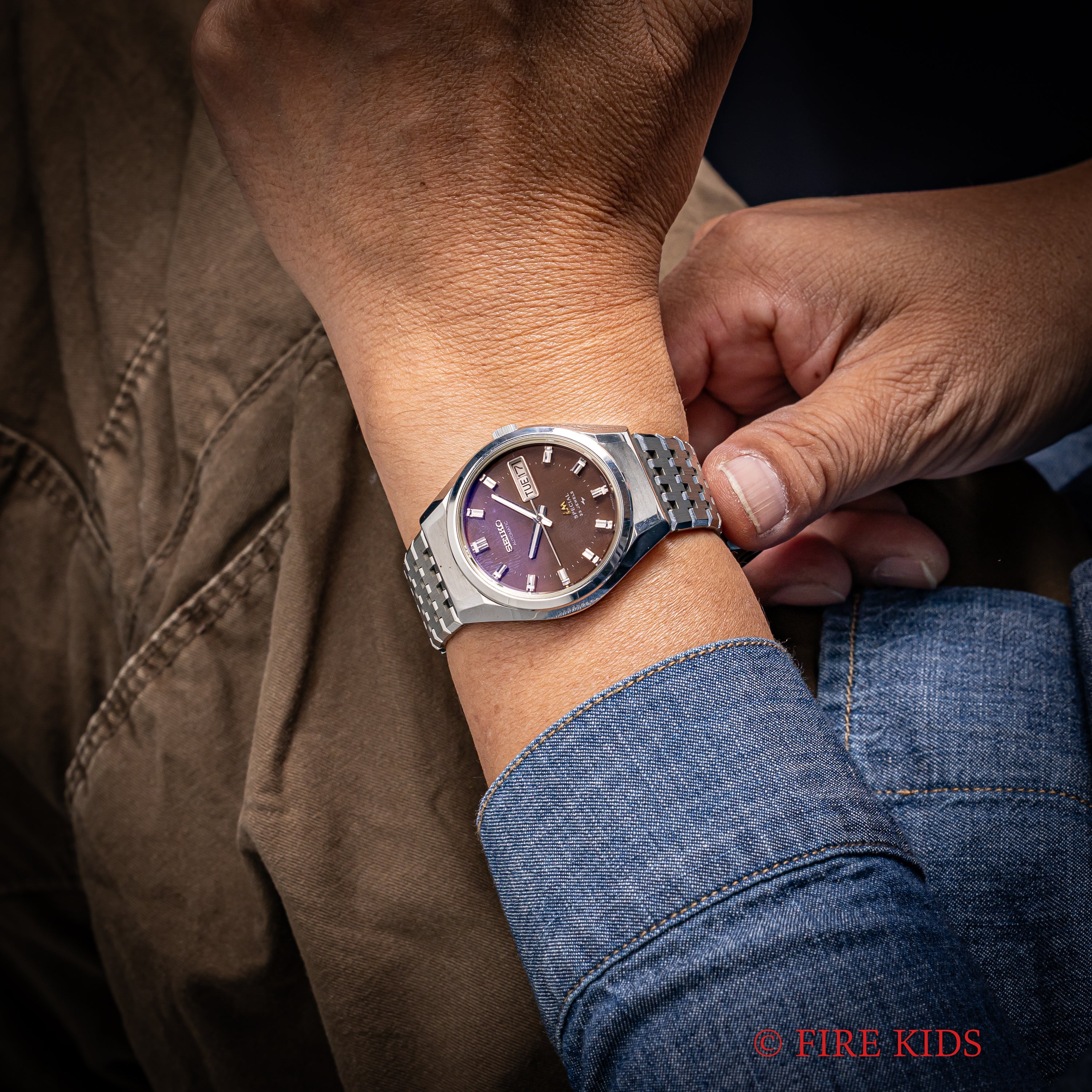 セイコー LMスペシャル 1975年製 純正ブレス付き Ref.5216-8010 8振動自動巻き タグ付き