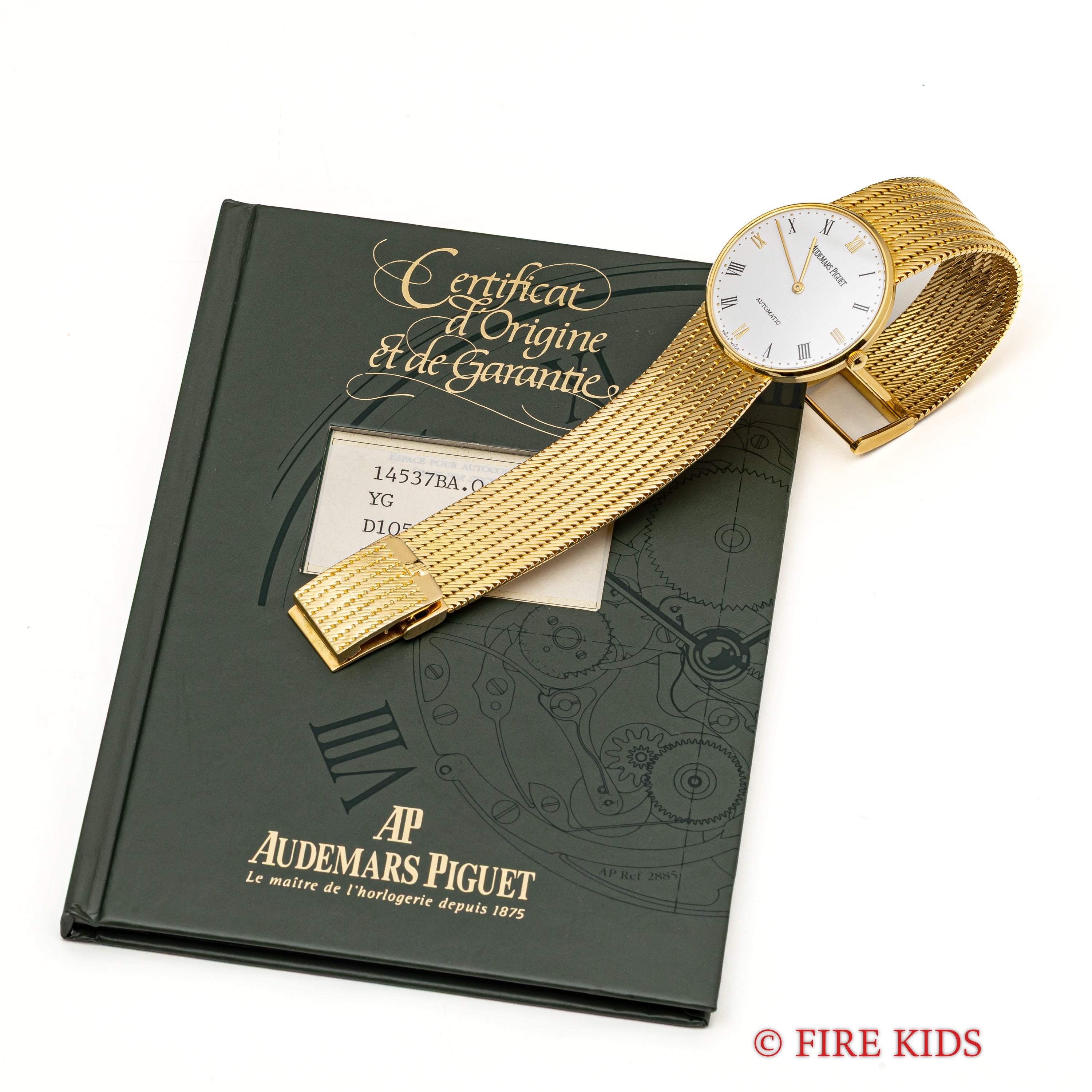 オーデマピゲ ラウンド 18金無垢ケース、18金無垢ブレスレット Ref.14537BA.0.0988BA ギャランティー付