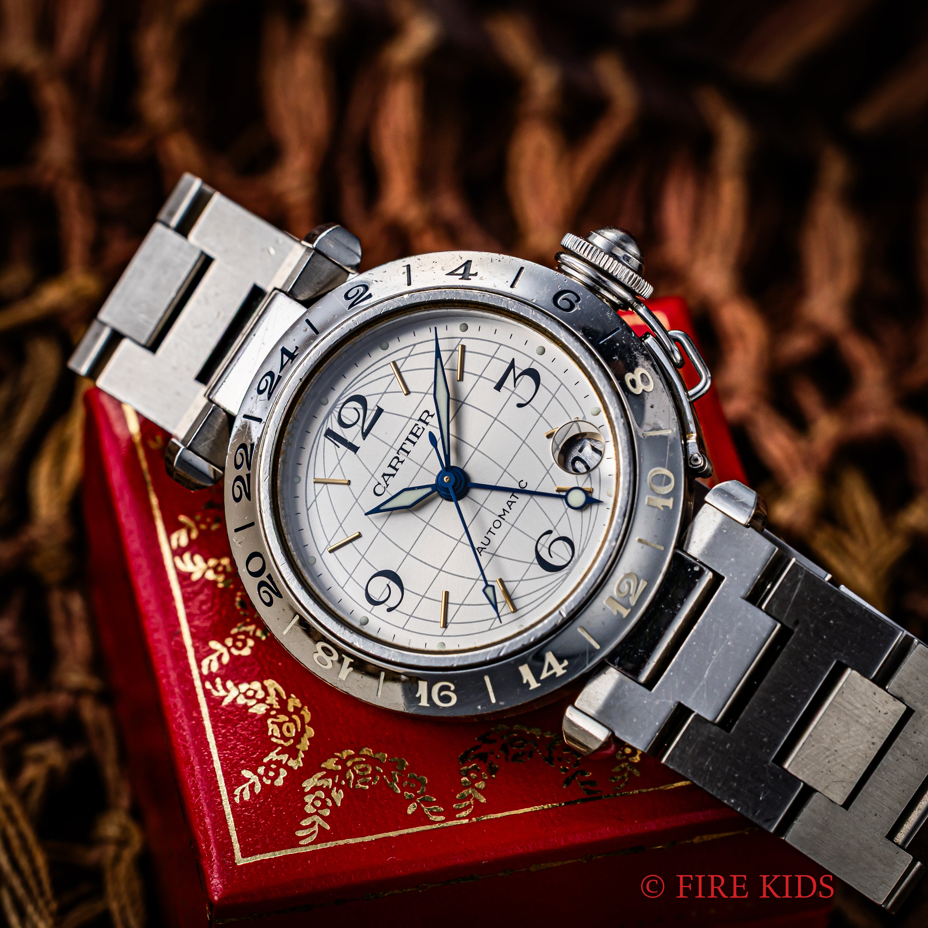 カルティエ パシャC メリディアン 2000年代製 Ref.2377 GMT シルバー