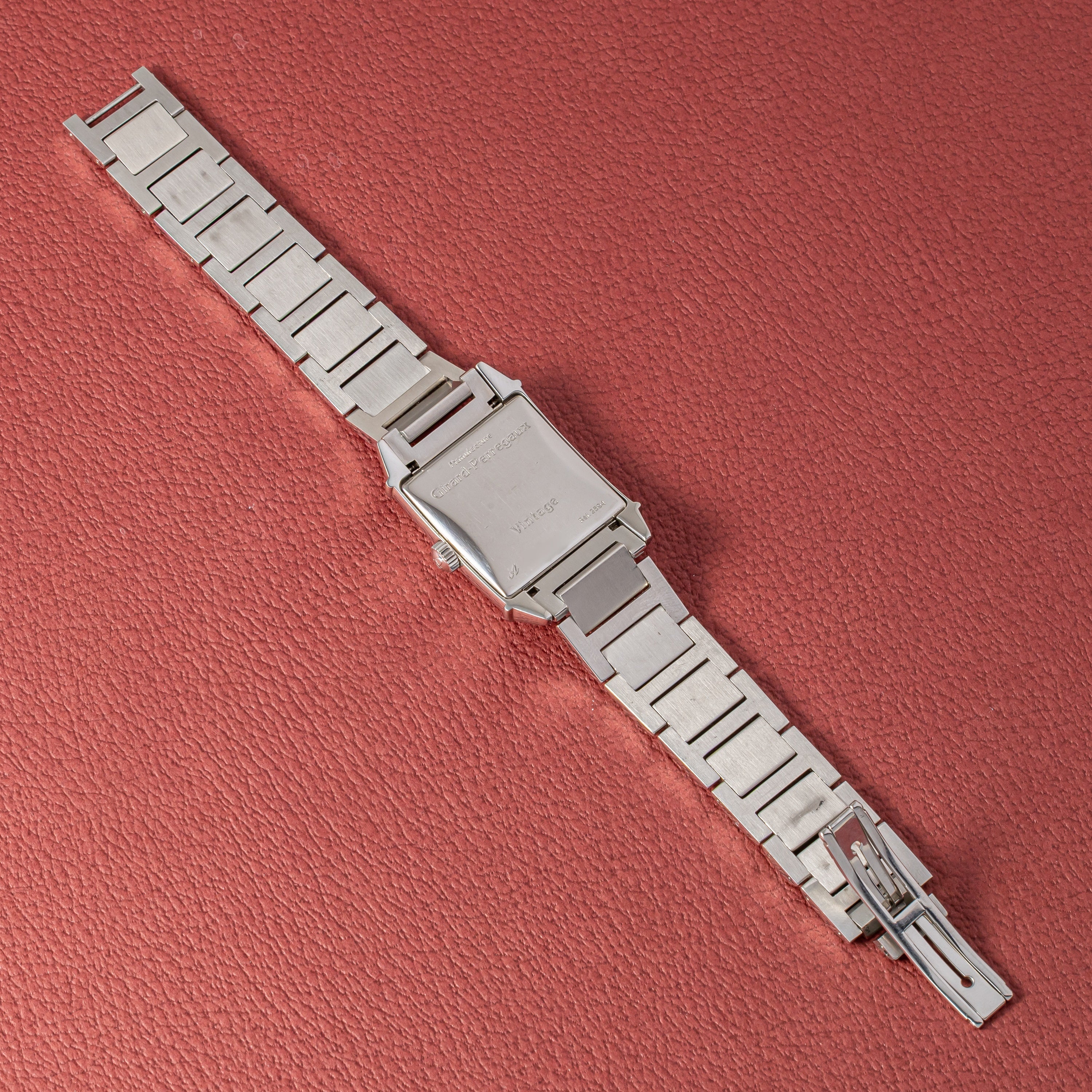 ジラール・ペルゴ ヴィンテージ1945 角型自動巻き 1990年代製 純正ステンレスブレス 箱付き