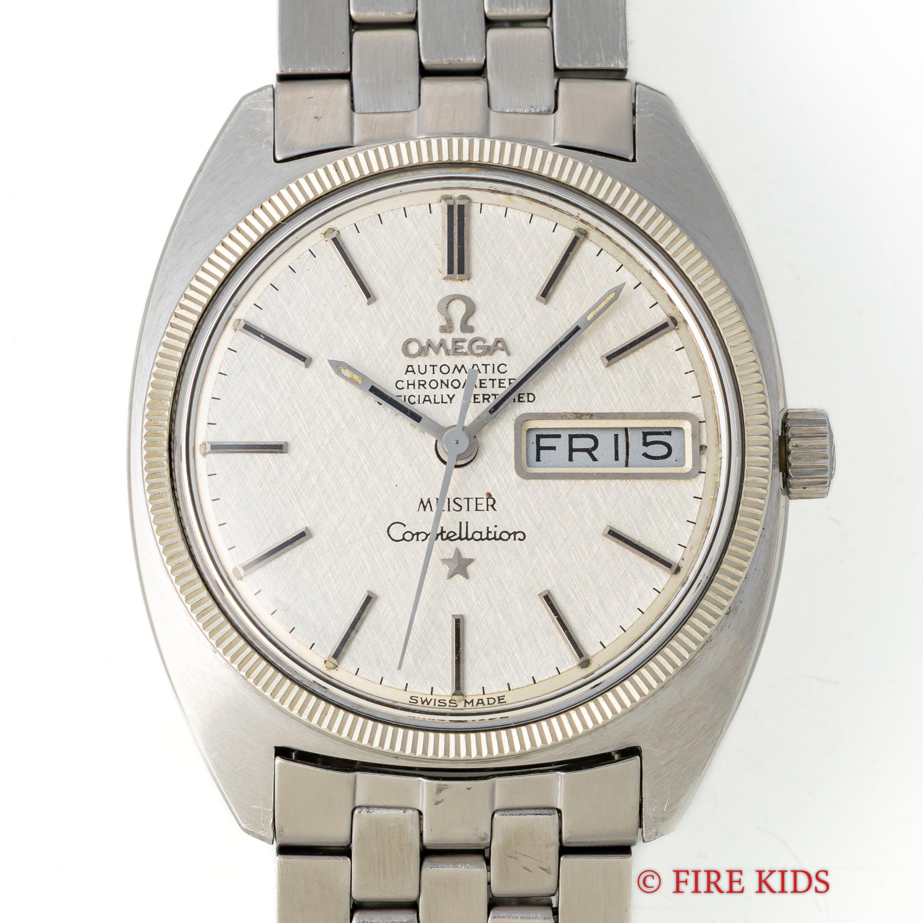 オメガ コンステレーション ジェンタ 1969年製 Ref.168.029 リネンダイヤル MEISTERダブルネーム 純正ブレス WGコインエッジベゼル