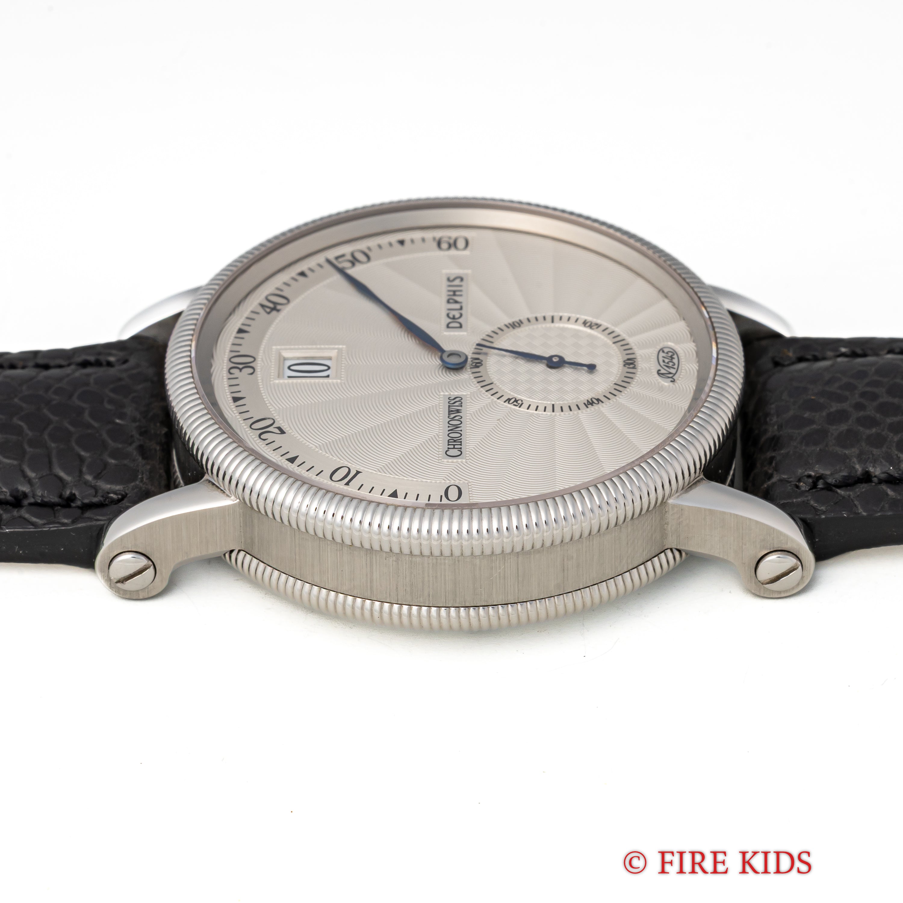 クロノスイス ジャンピングアワー レトログラード デルフィス 1999年発行ギャラ 箱 純正尾錠 スケルトンバック