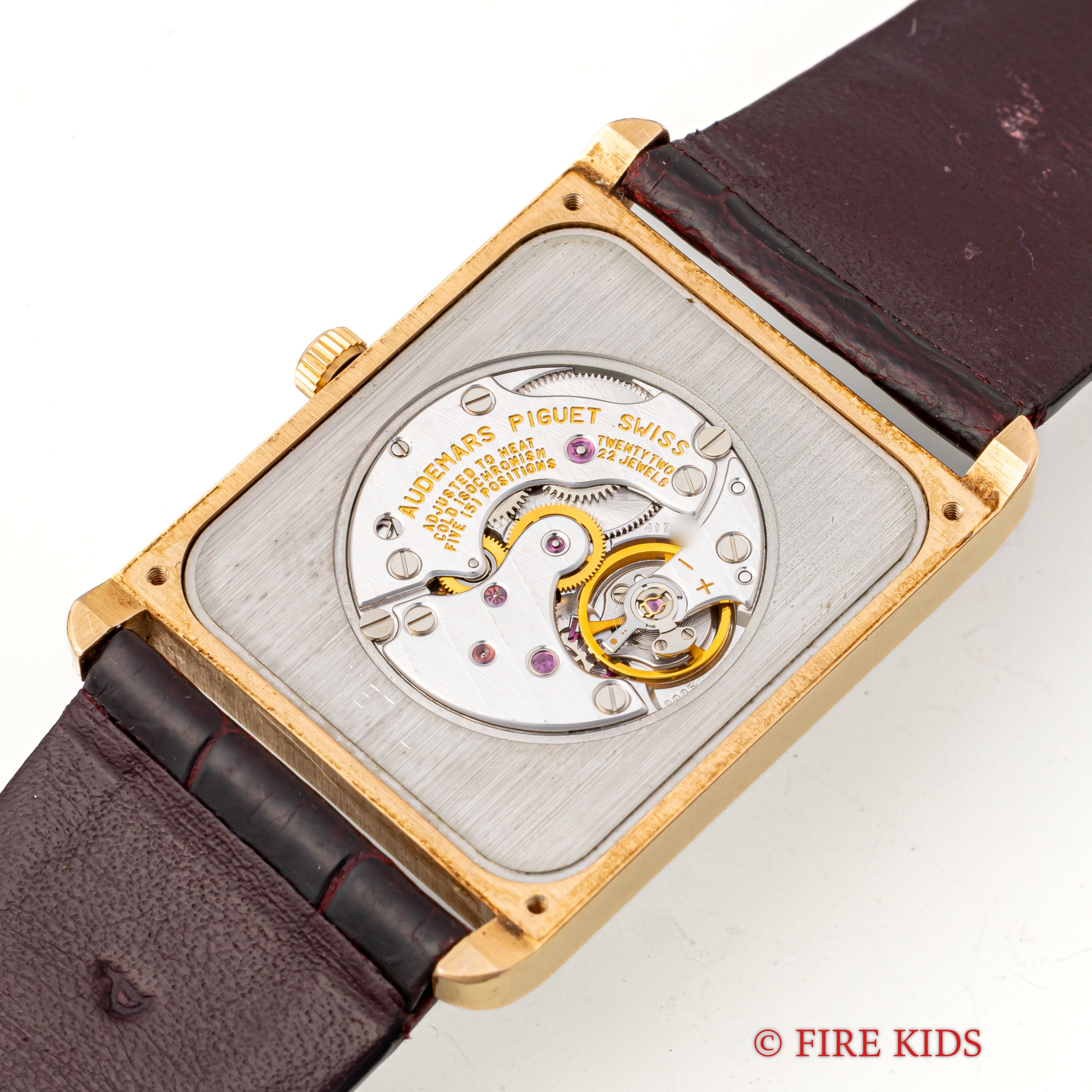 オーデマピゲ スクエア 18金無垢ケース 50本限定 Ref.OR4918/002 純正クロコ革ベルト 純正18金無垢尾錠付