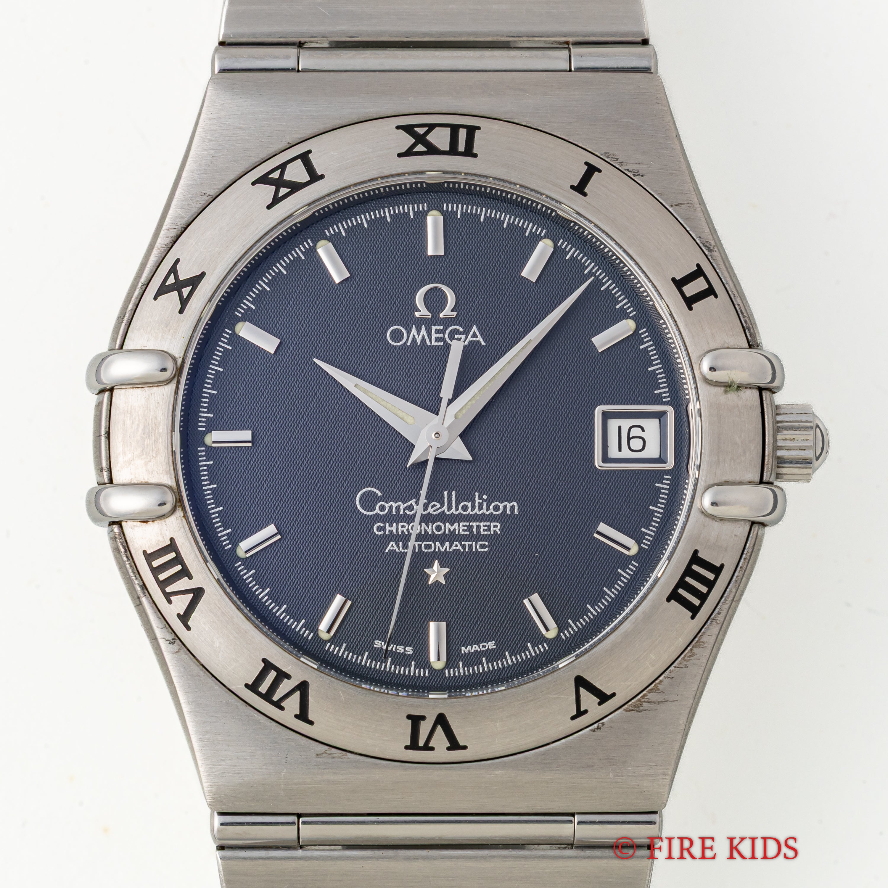 オメガ コンステレーション Ref.368.1201 1999年製 ブルーダイヤル 自動巻クロノメーター マンハッタン インテグレートブレス