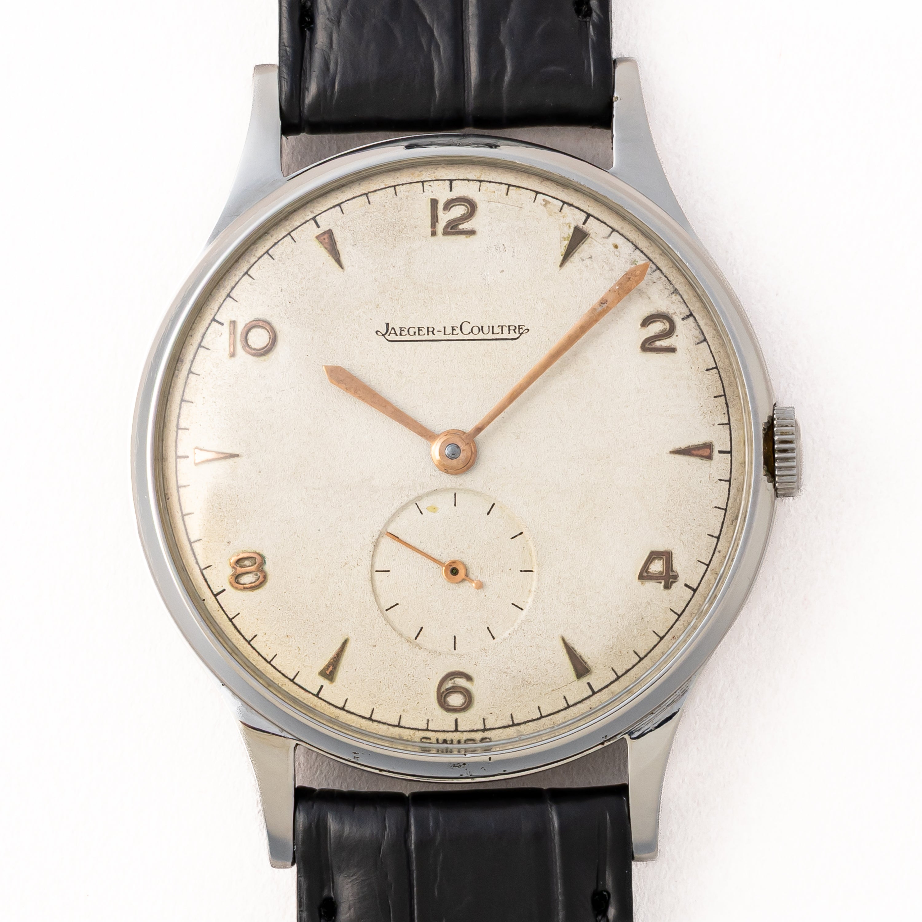 ジャガー・ルクルト ラウンドケース 1950年代製 スモールセコンドCal. P480/2 飛びアラビア