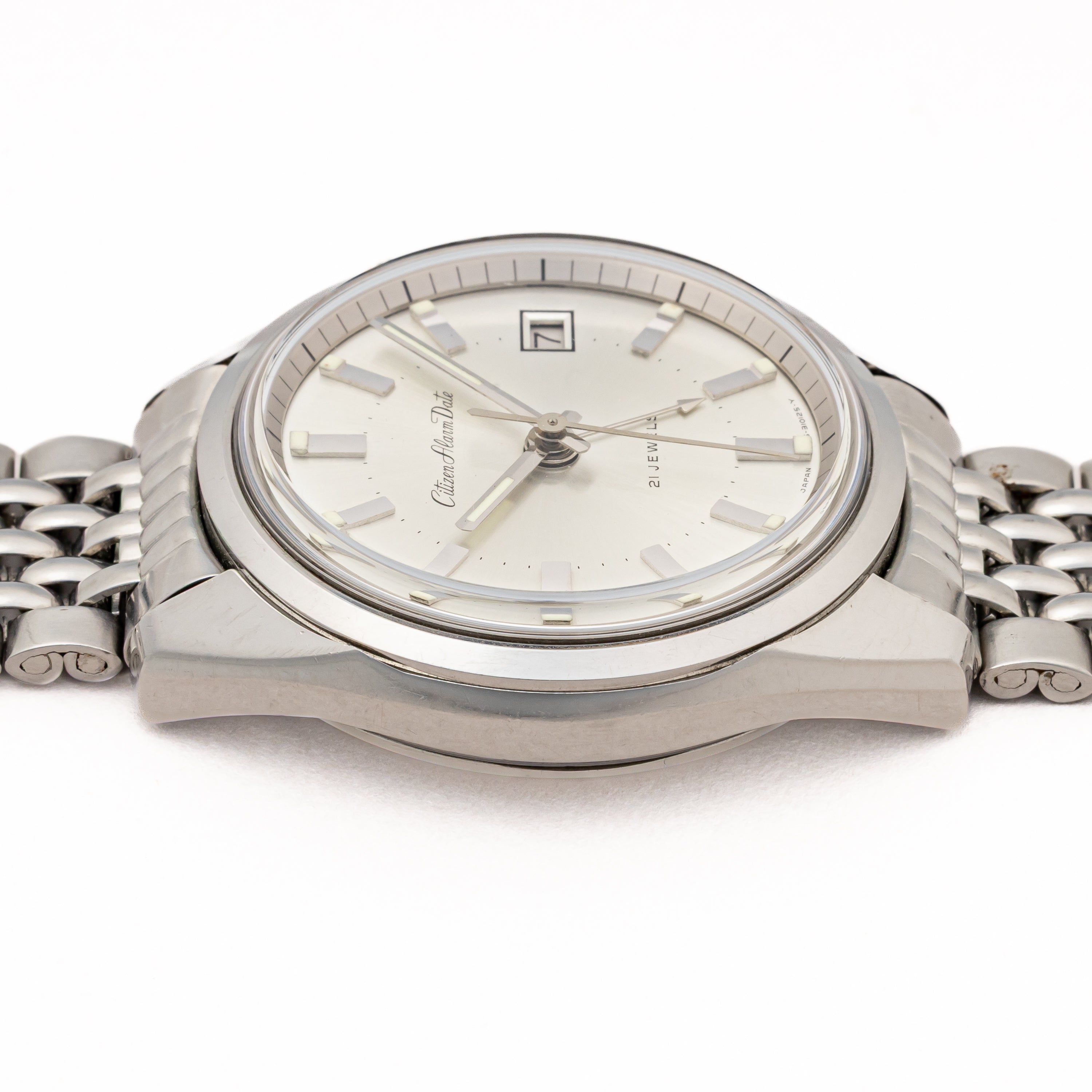 シチズン アラームデイト シルバーダイヤル 1969年製 純正ブレス付き