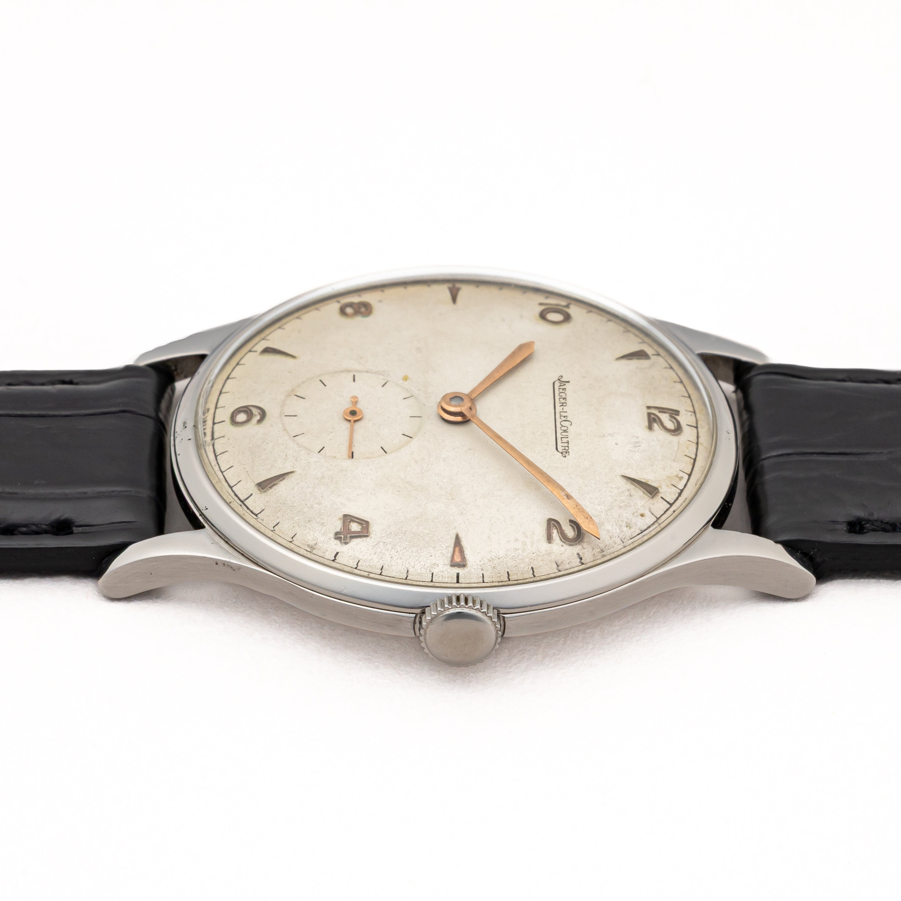 ジャガー・ルクルト ラウンドケース 1950年代製 スモールセコンドCal. P480/2 飛びアラビア