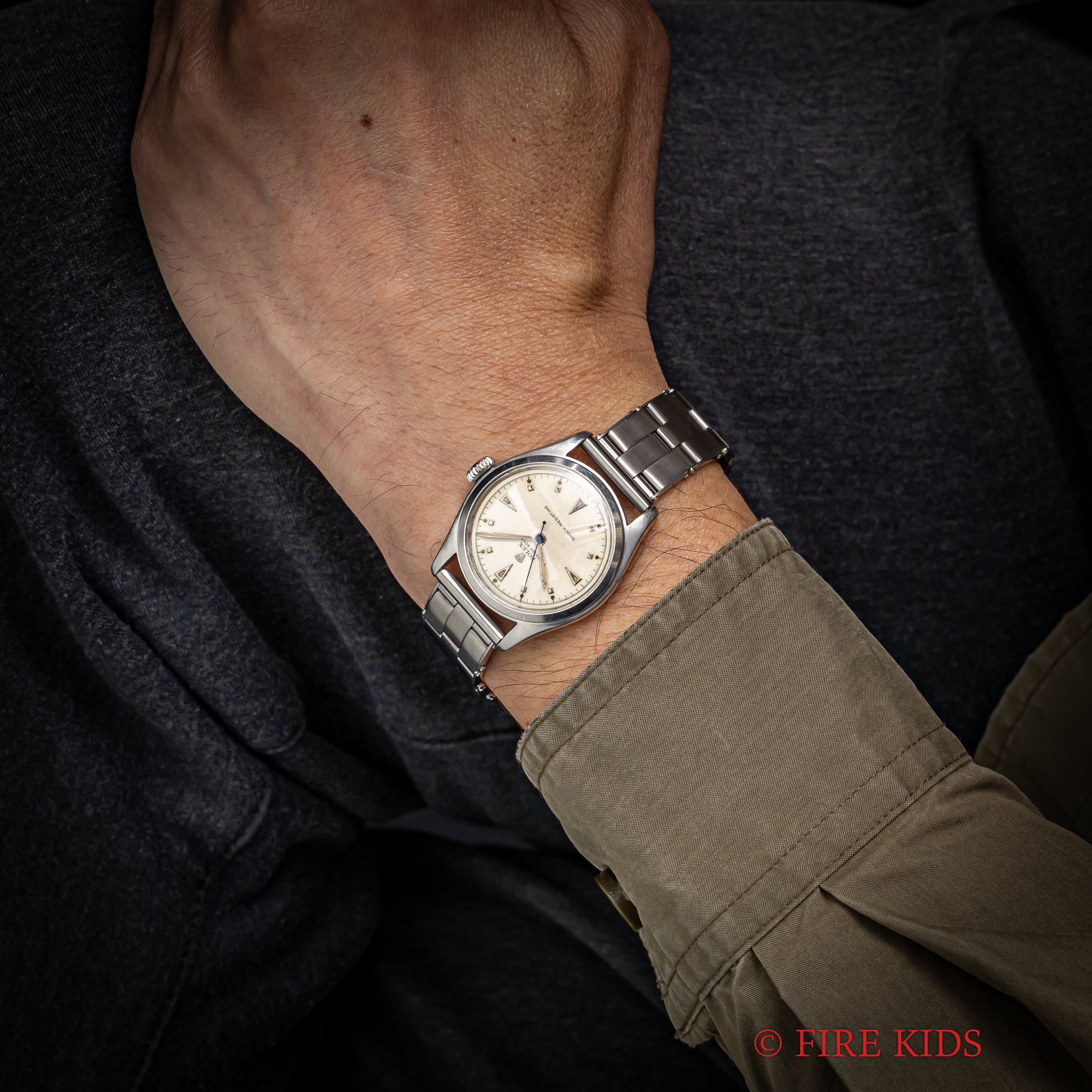 ロレックス オイスター ローヤル 1951年製 Ref.6144 手巻 スーパーオイスターリューズ PEブレス