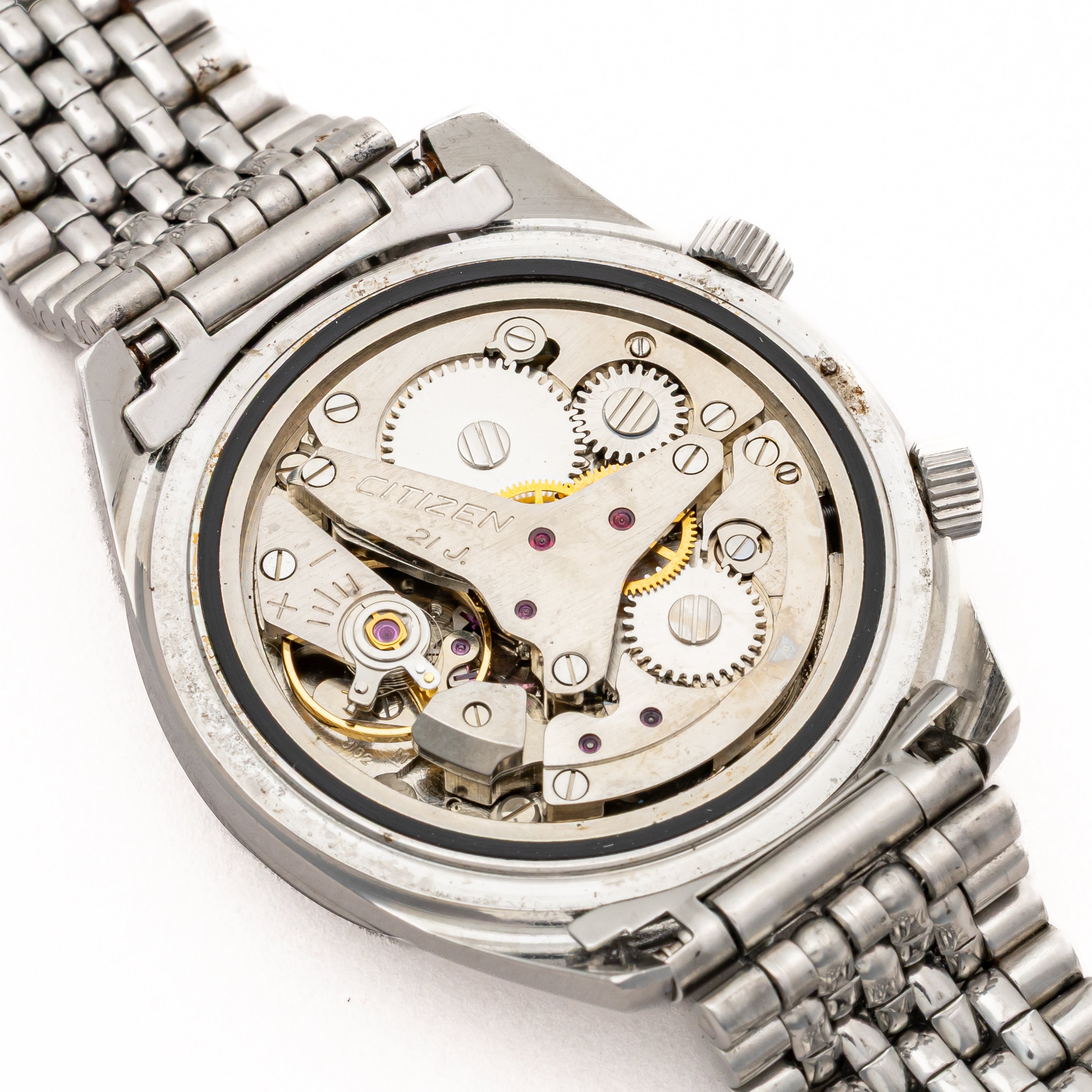 シチズン アラームデイト シルバーダイヤル 1969年製 純正ブレス付き