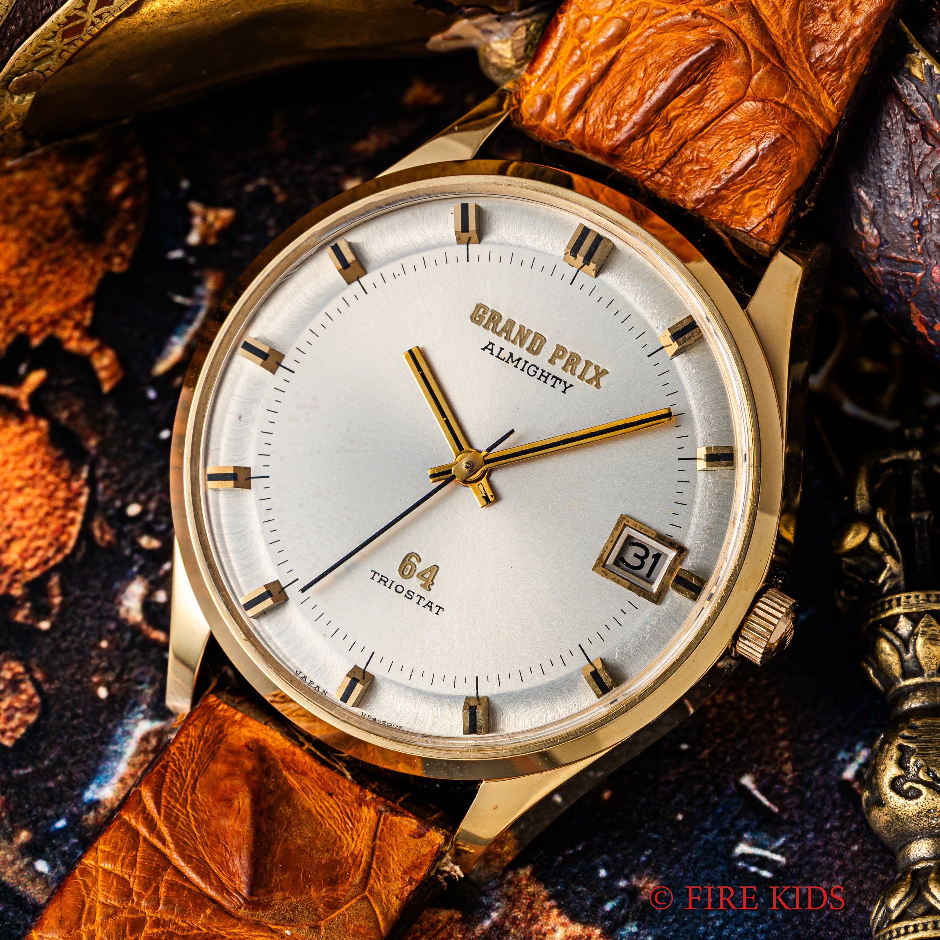 オリエント グランプリ64 1964年発売 OGF 箱、タグ付き 64石自動巻