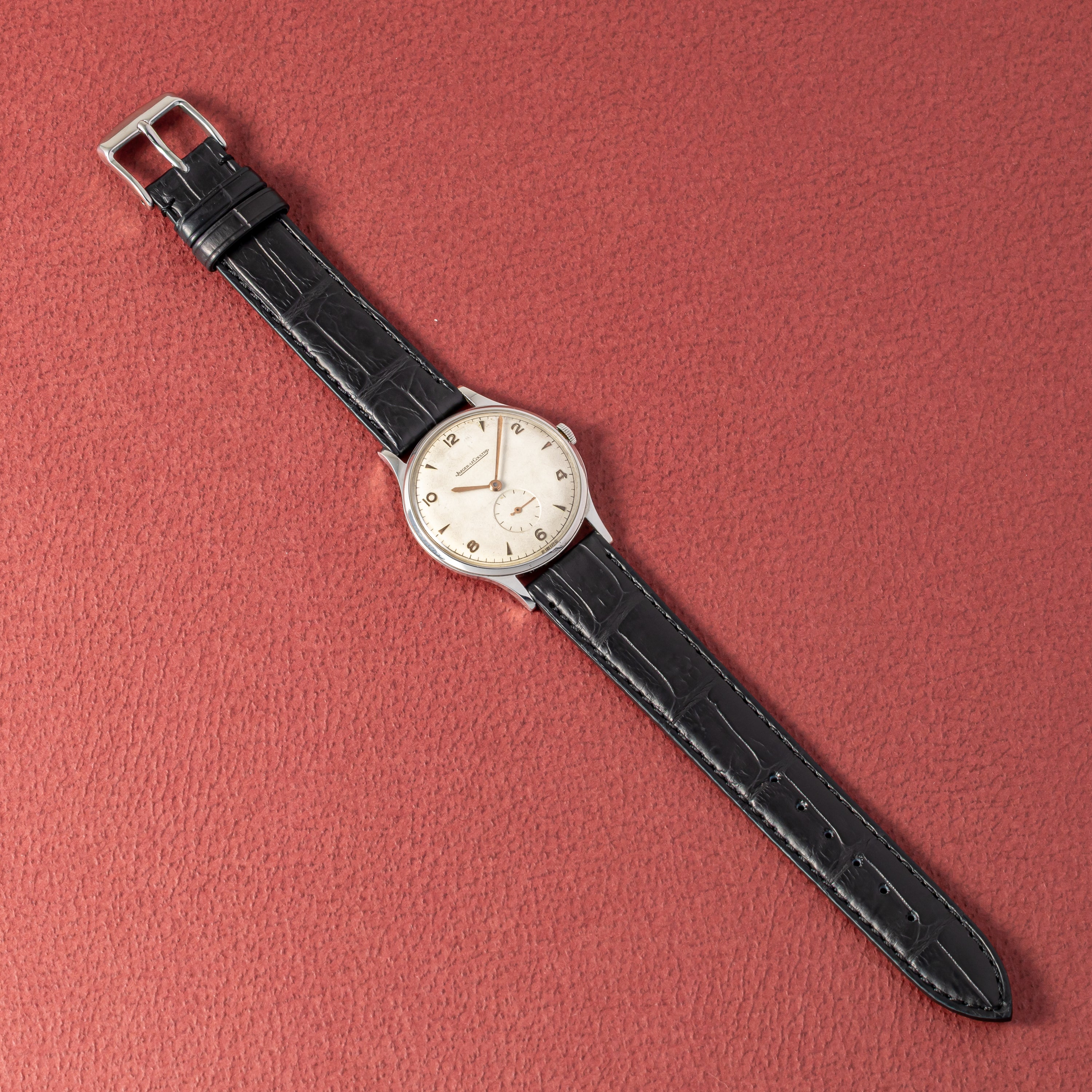 ジャガー・ルクルト ラウンドケース 1950年代製 スモールセコンドCal. P480/2 飛びアラビア