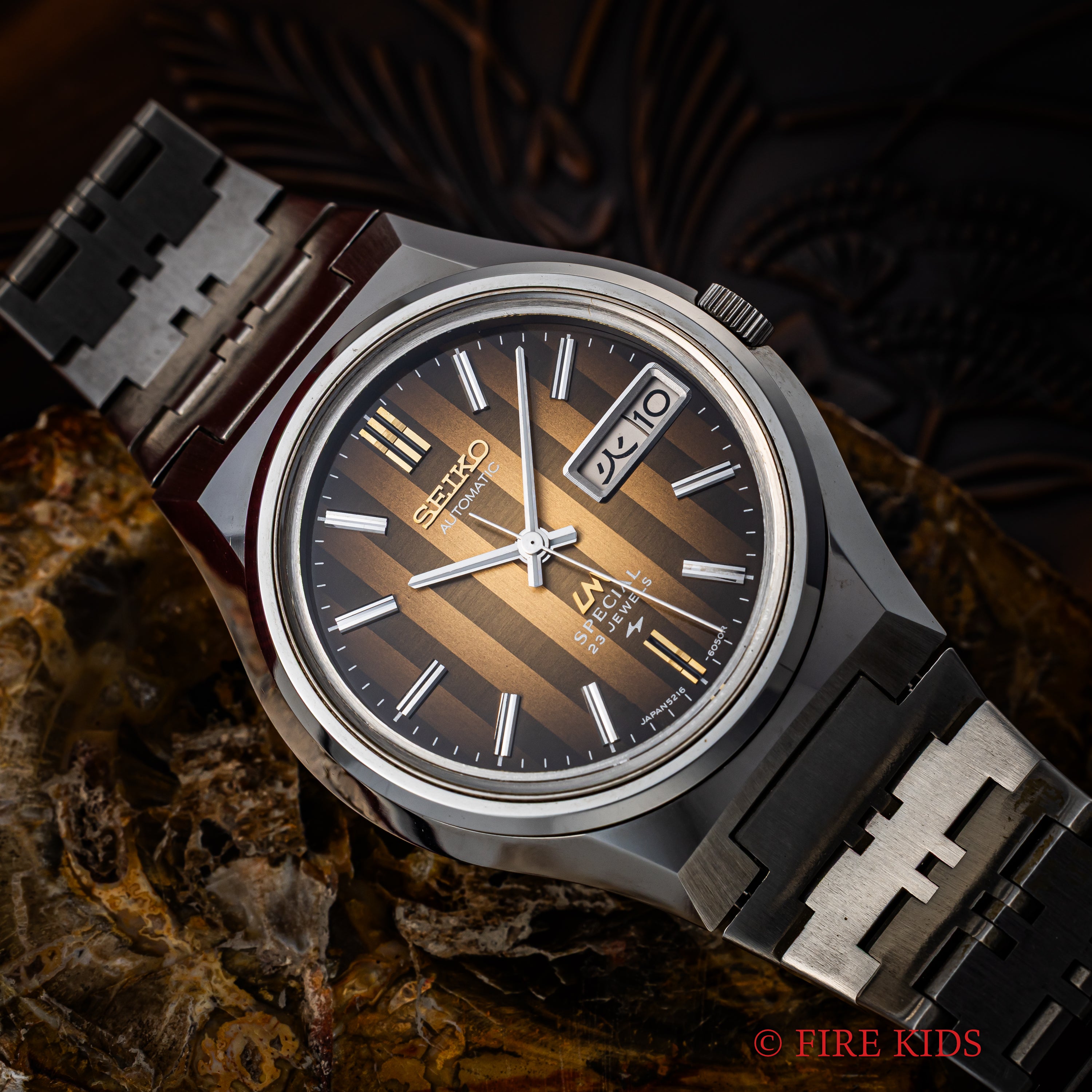 セイコー ロードマチック スペシャル 1973年製 Ref.5216-6040 ブラウンストライプ