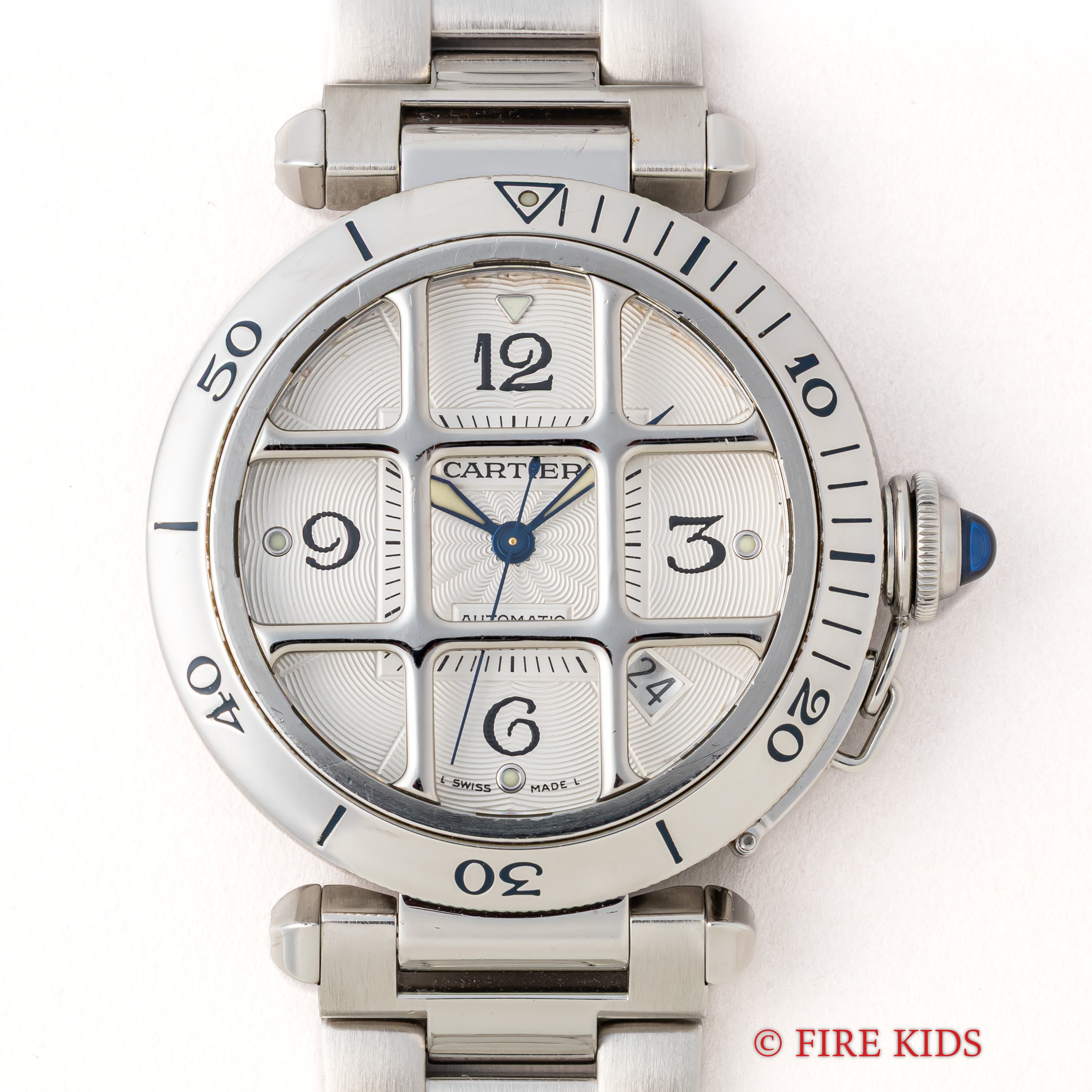 カルティエ パシャグリッド 自動巻き 2000年代製 Ref.2379/W3104055 ホワイトダイヤル