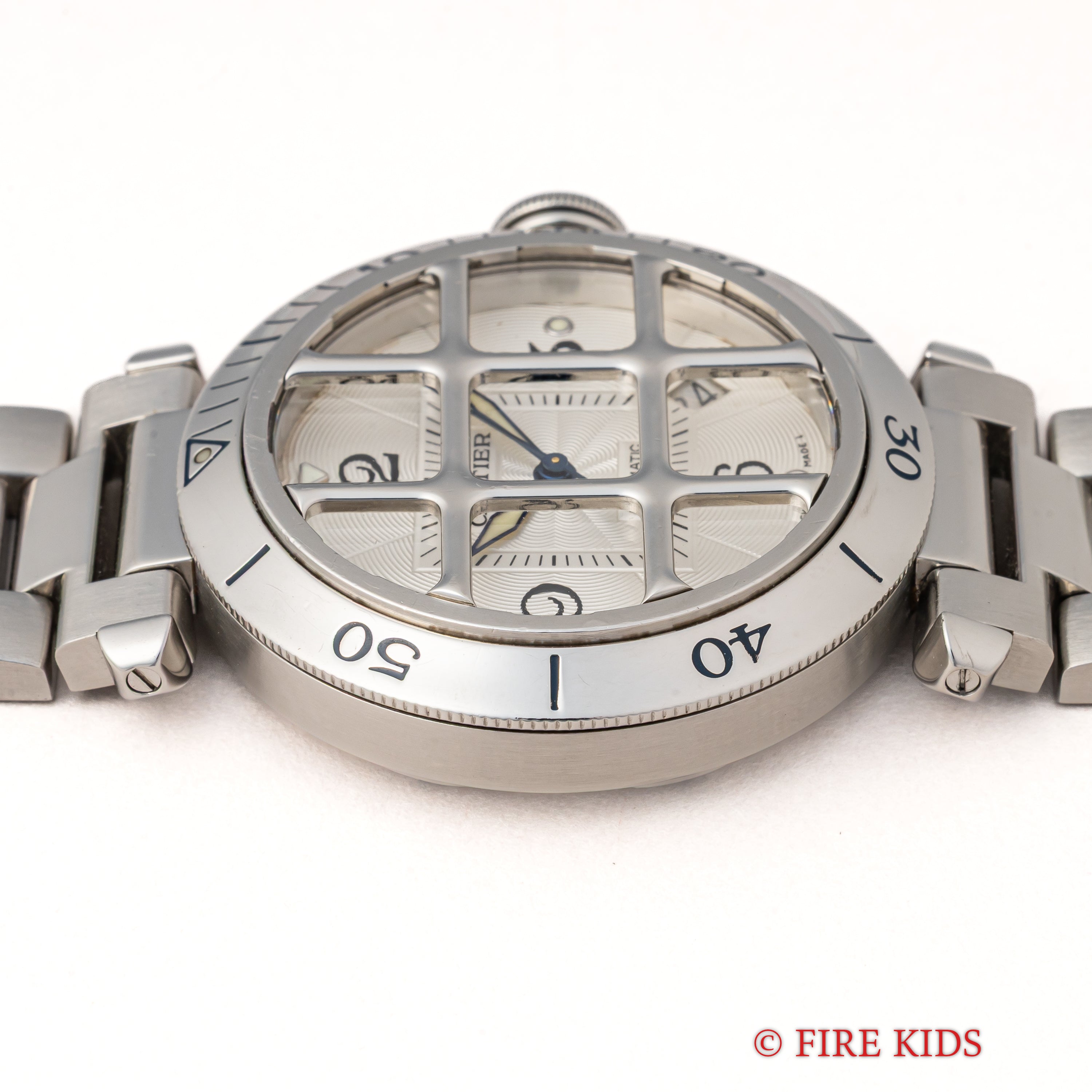 カルティエ パシャグリッド 自動巻き 2000年代製 Ref.2379/W3104055 ホワイトダイヤル