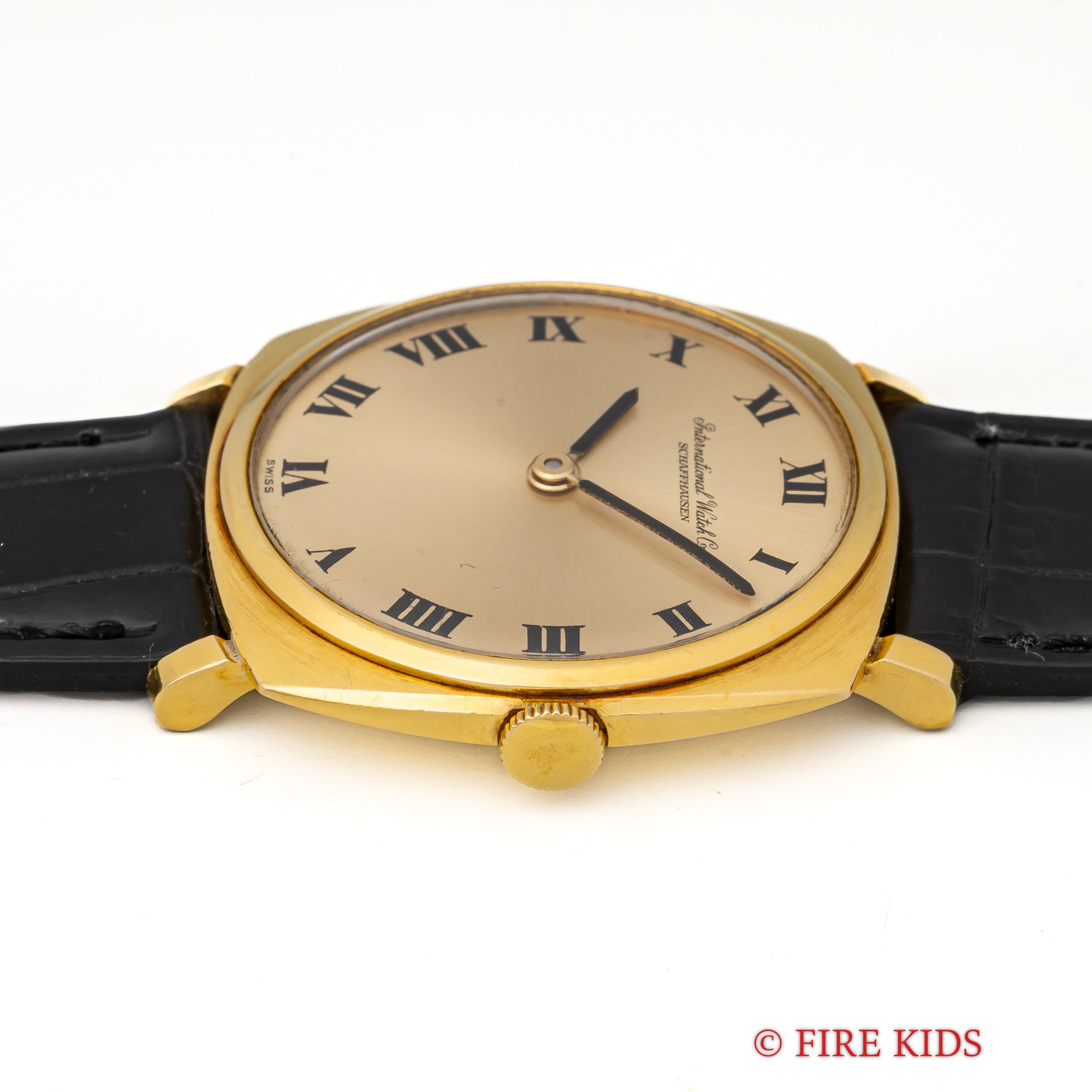 IWC 18金無垢 クッションケース 1966年製 ローマンダイヤル 手巻き Cal.422