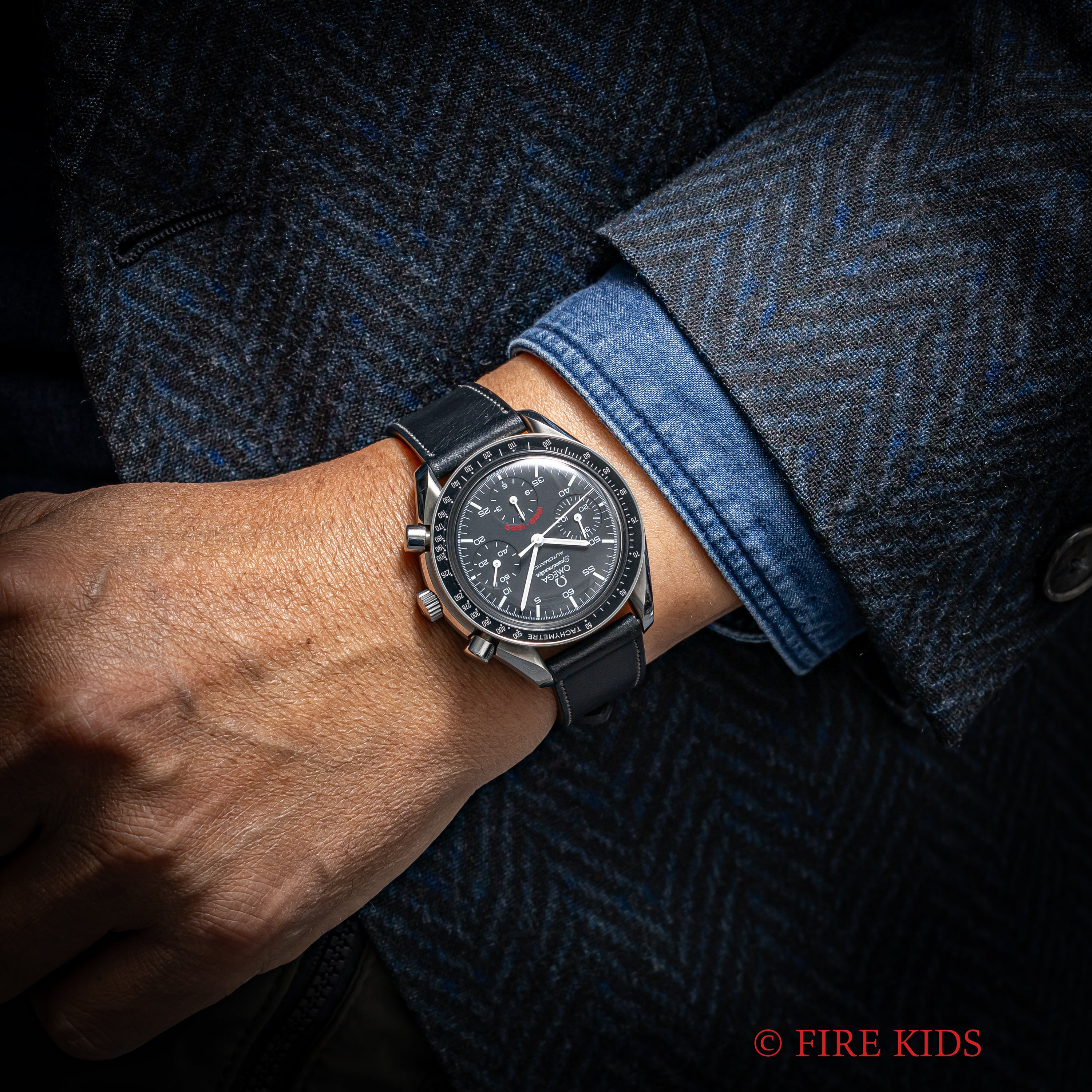 オメガ スピードマスター オートマチック ACミラン100周年モデル 1999年製 Ref.3510.51 Cal.1122 純正革ベルト、純正尾錠付き