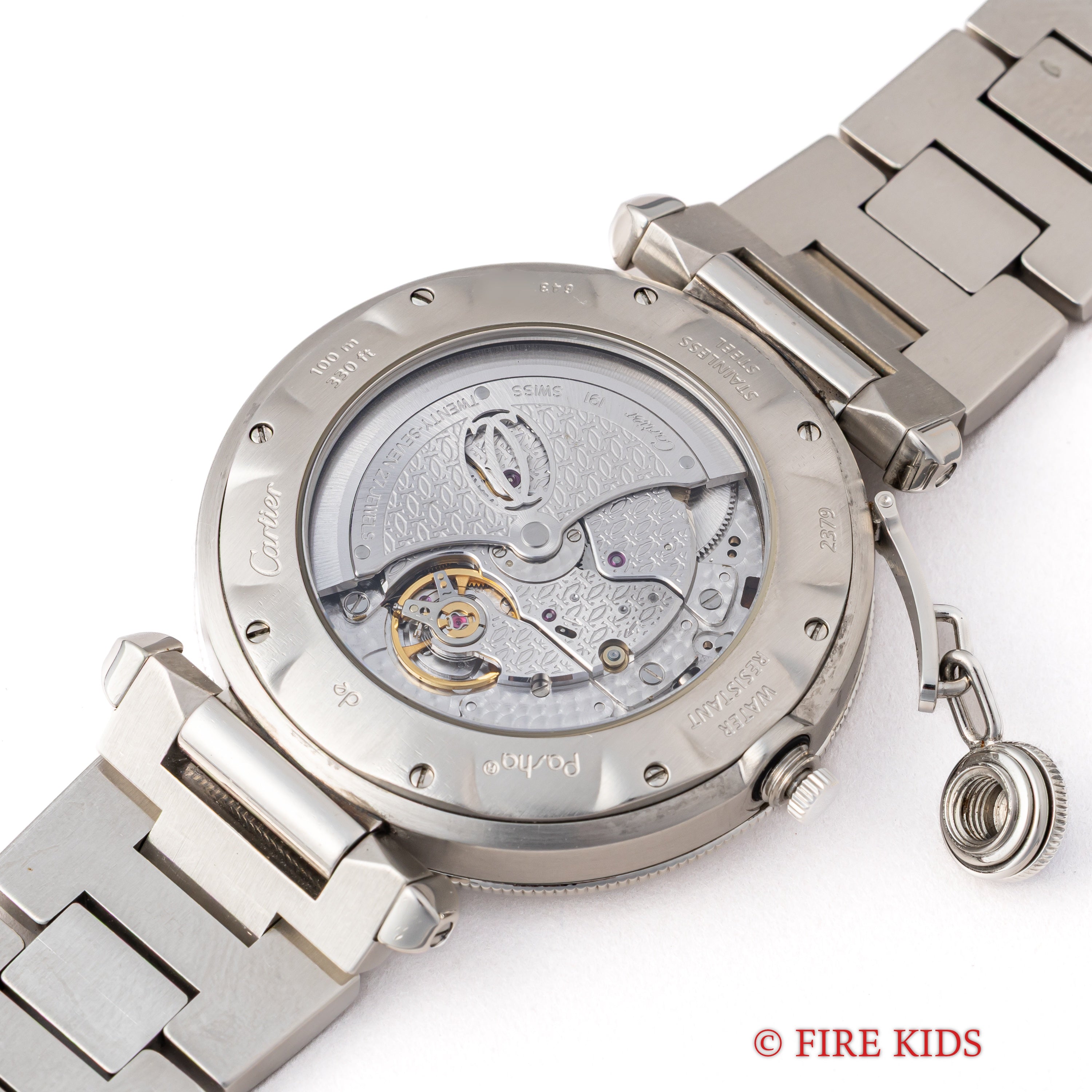 カルティエ パシャグリッド 自動巻き 2000年代製 Ref.2379/W3104055 ホワイトダイヤル