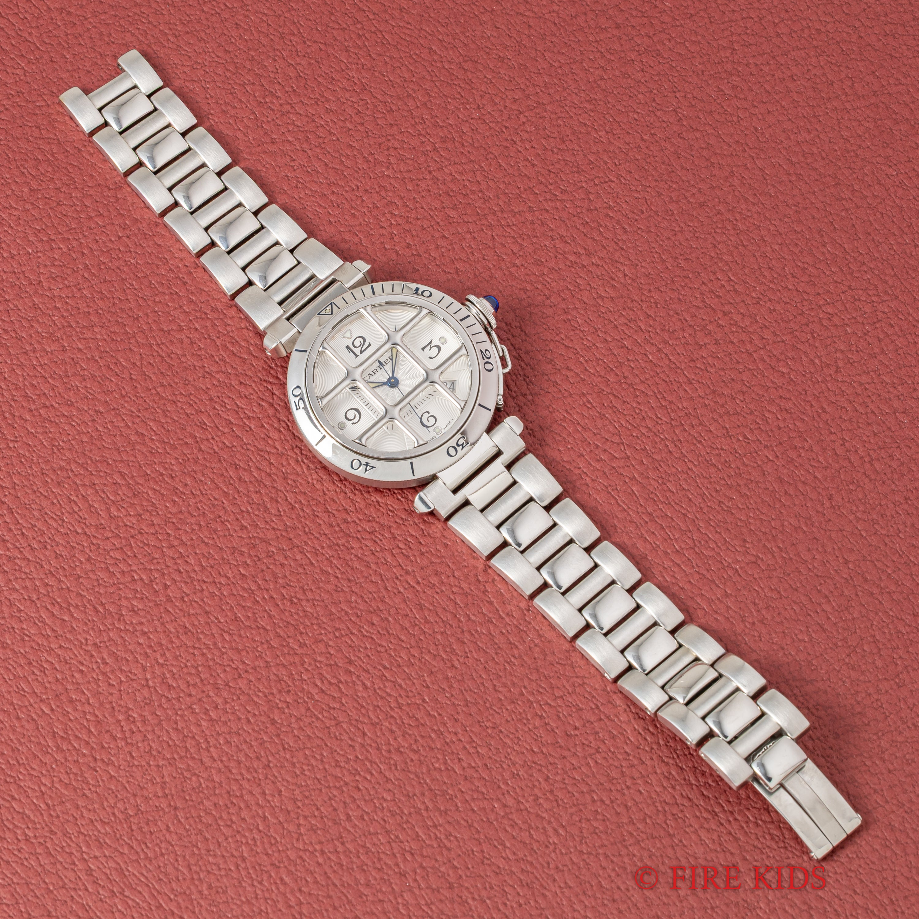 カルティエ パシャグリッド 自動巻き 2000年代製 Ref.2379/W3104055 ホワイトダイヤル