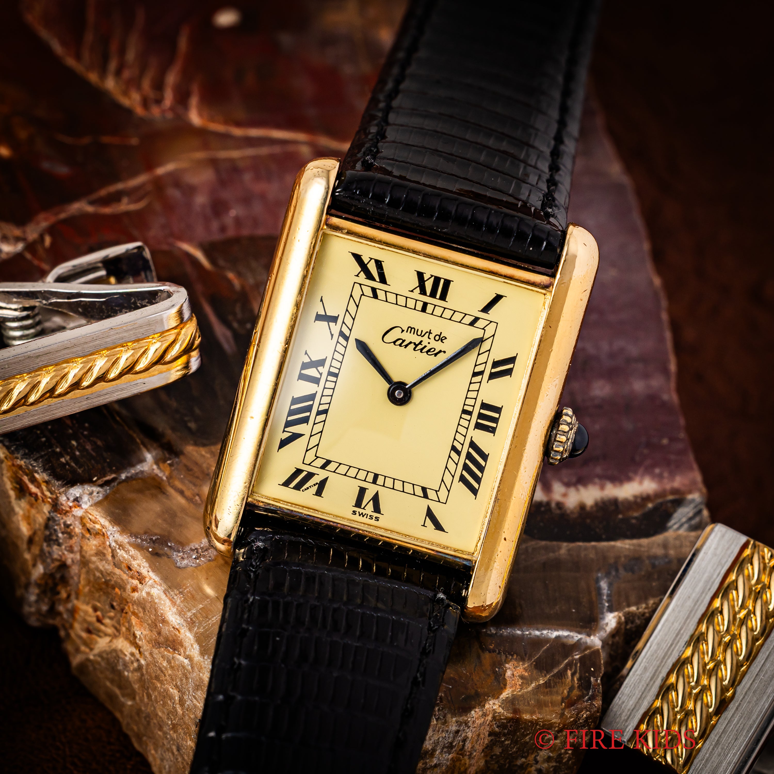 カルティエ マストタンク LM アイボリー ローマン 手巻き 1980年代製