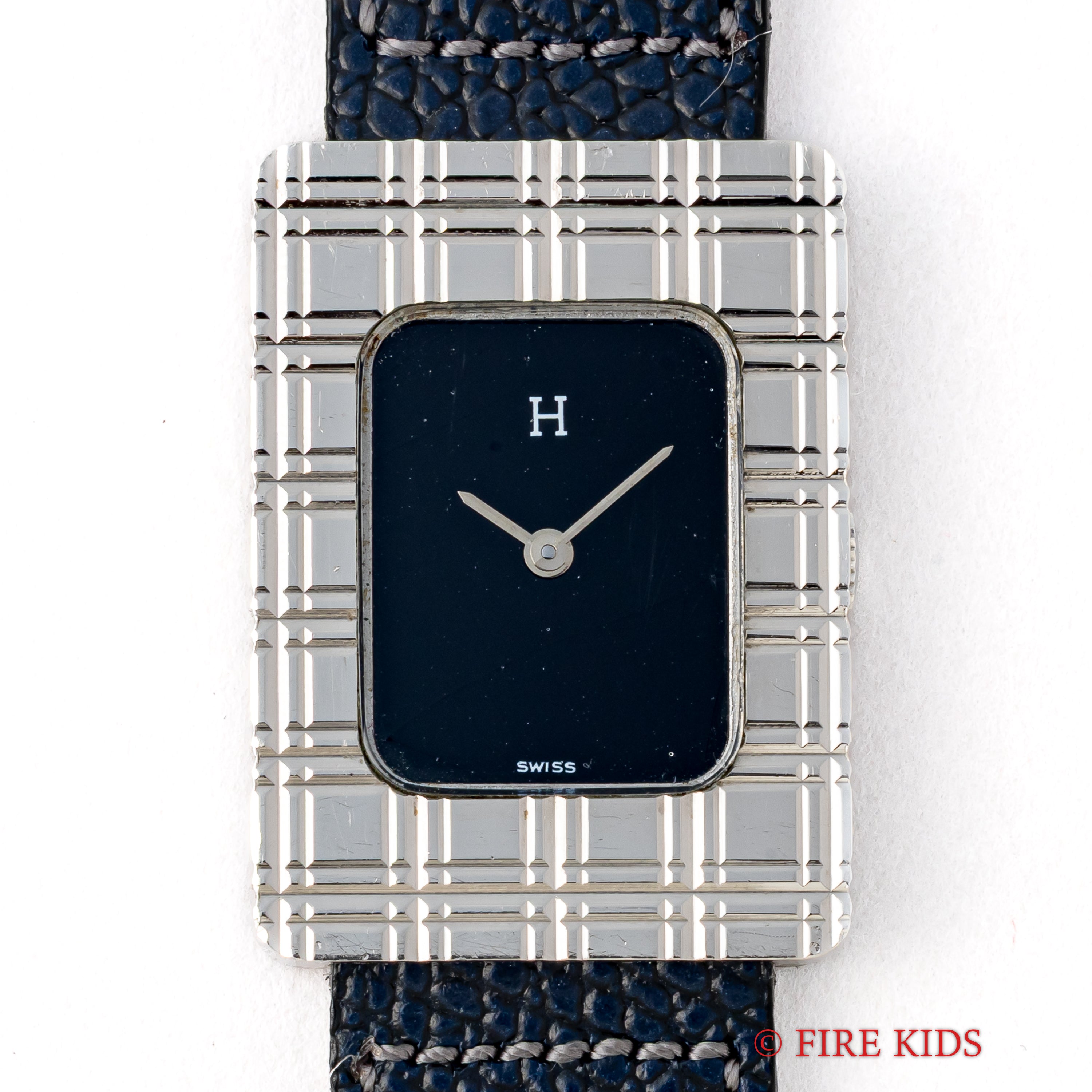 エルメス カレーシュ ブラックダイヤル レクタンギュラーケース 手巻き 1980年代製