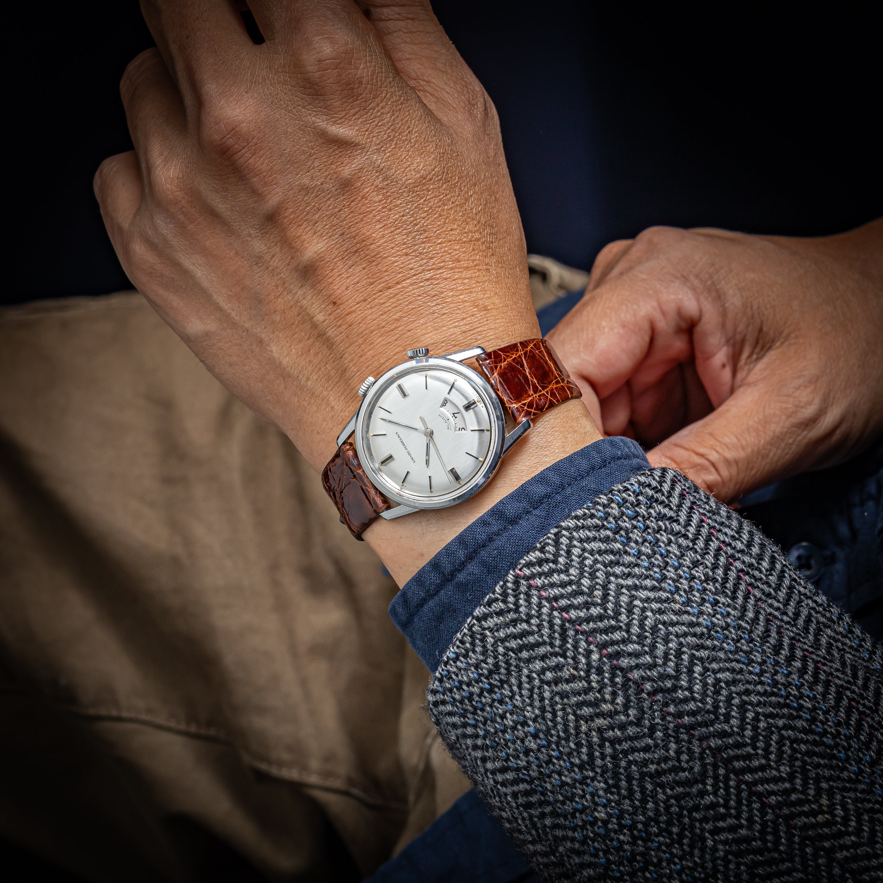 ジラールペルゴ ディスクアラーム 手巻き 1960年代製 スクリューバック