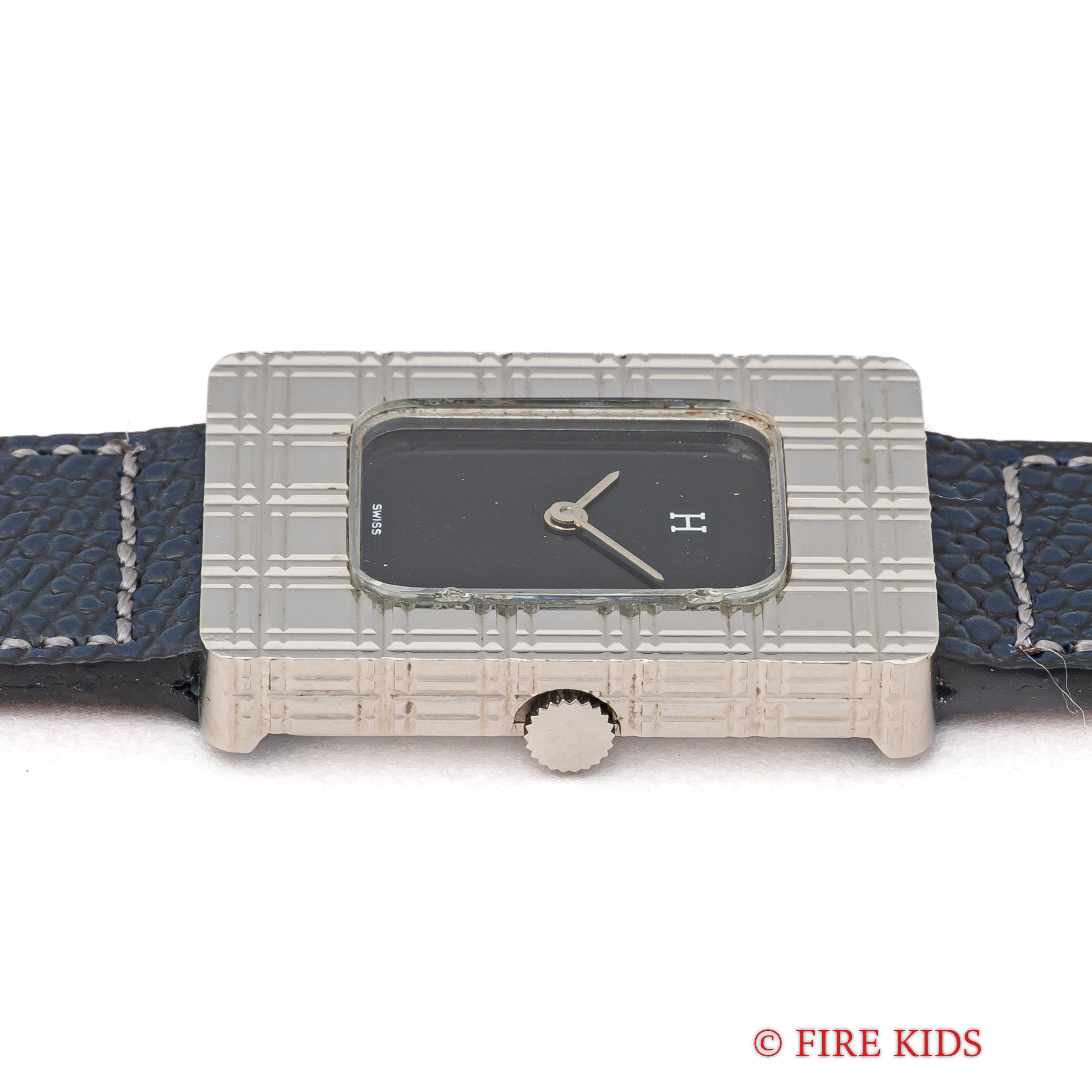 エルメス カレーシュ ブラックダイヤル レクタンギュラーケース 手巻き 1980年代製