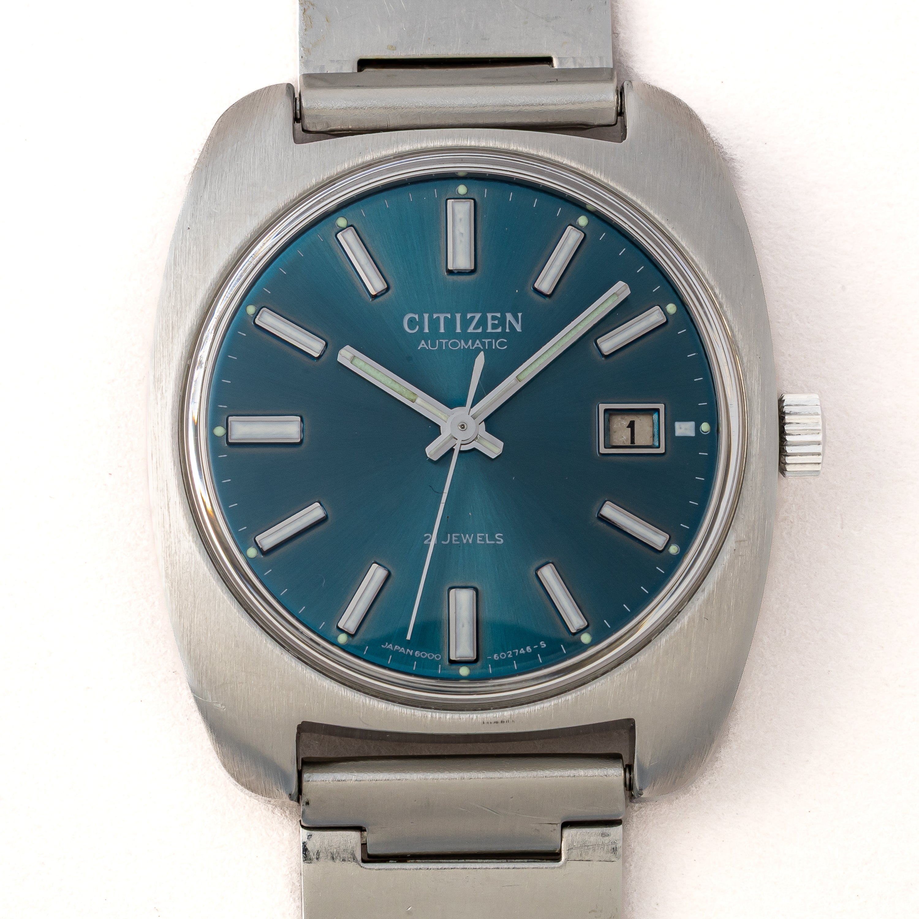 シチズン 1975年製 オートマチック ブルーダイヤル 純正ブレス付き