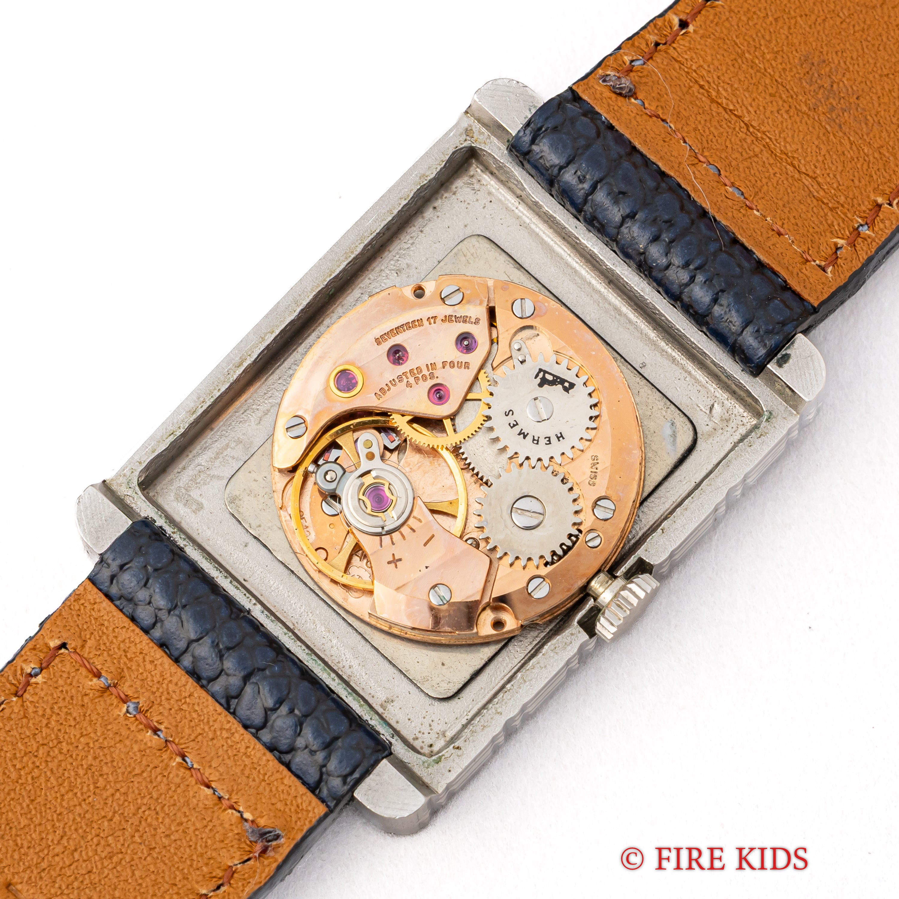 エルメス カレーシュ ブラックダイヤル レクタンギュラーケース 手巻き 1980年代製