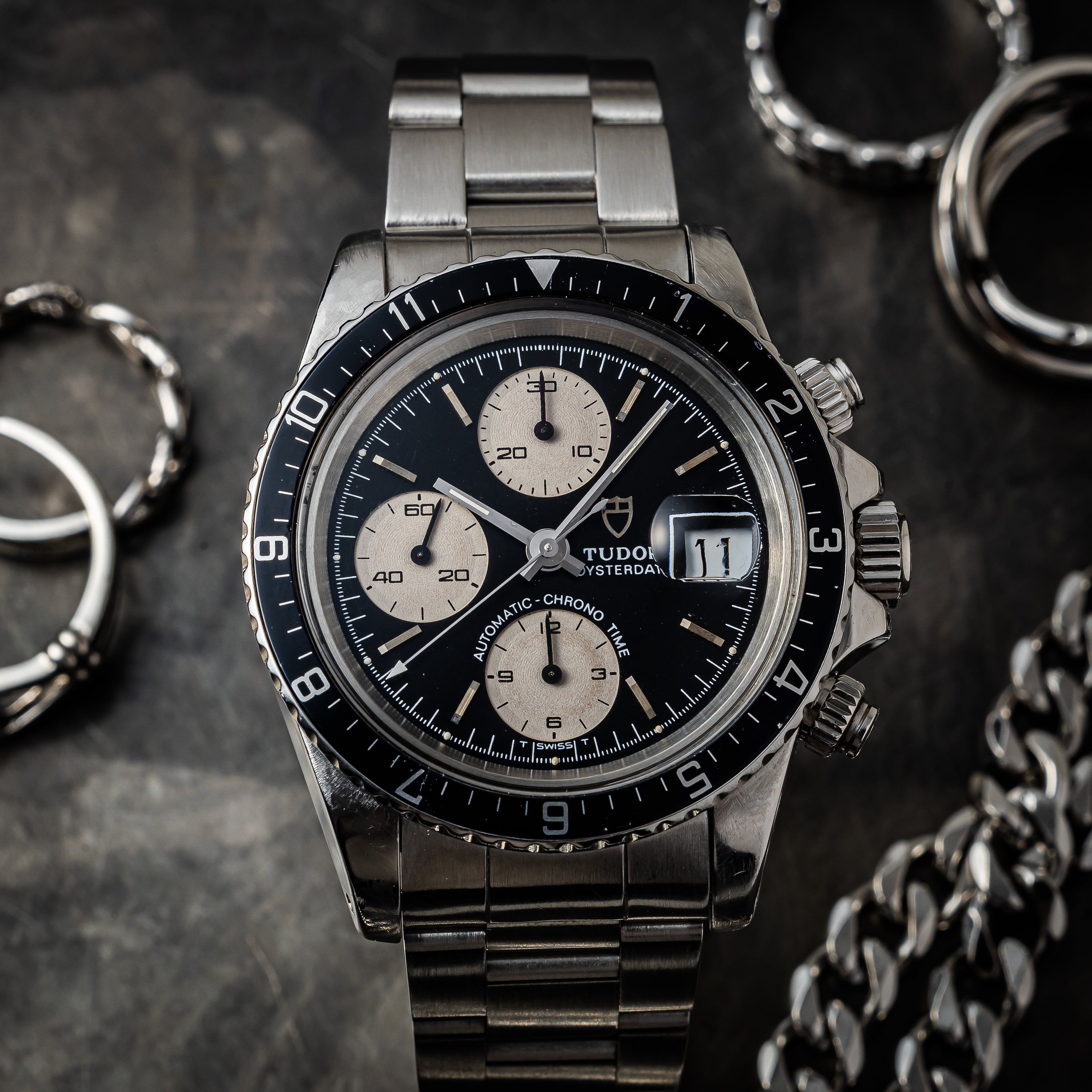 チューダー クロノタイム 1992年製 Ref.79170前期 逆パンダ 王冠リューズ 回転ベゼル