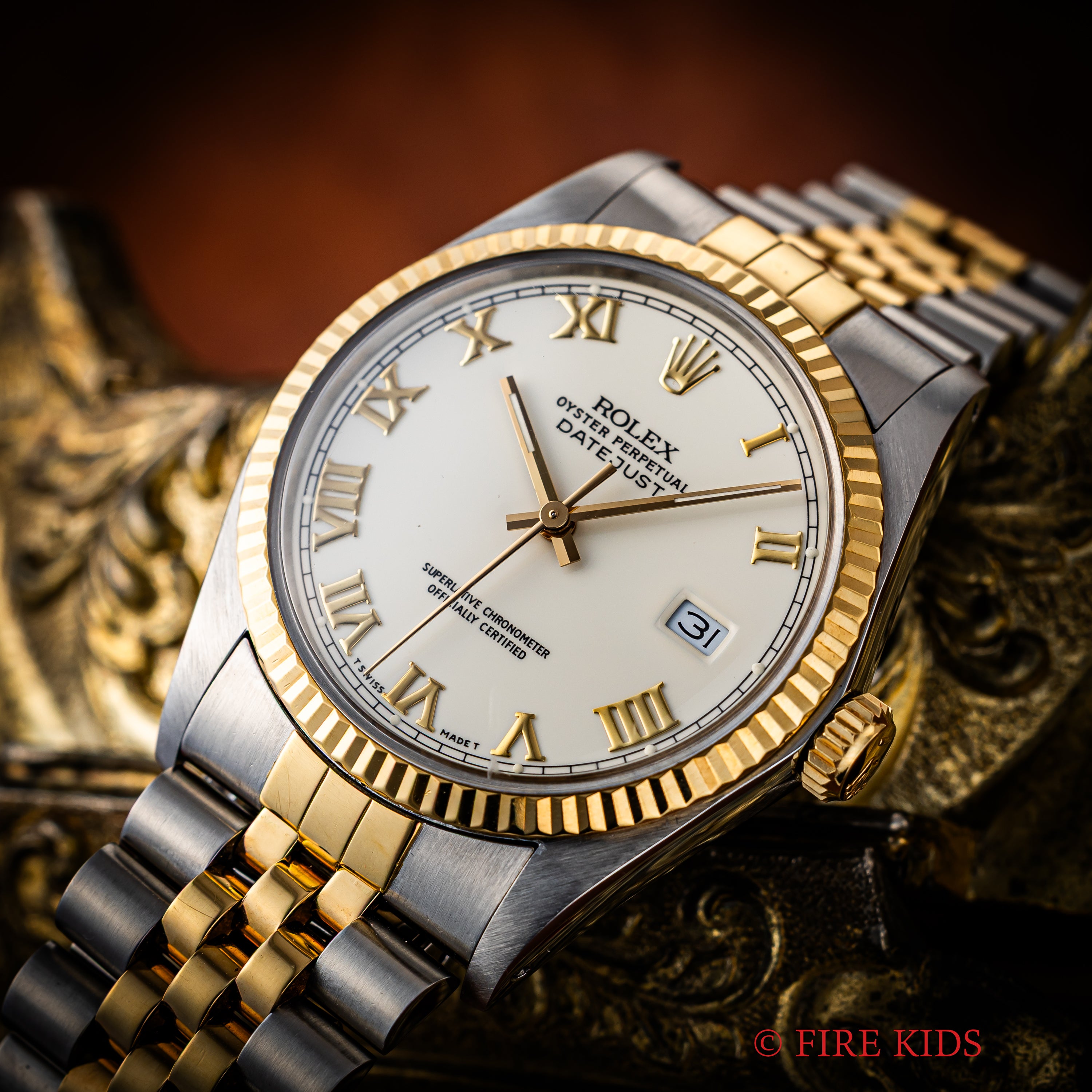 ロレックス 1986年製 デイトジャスト アイボリーローマンダイヤル Ref