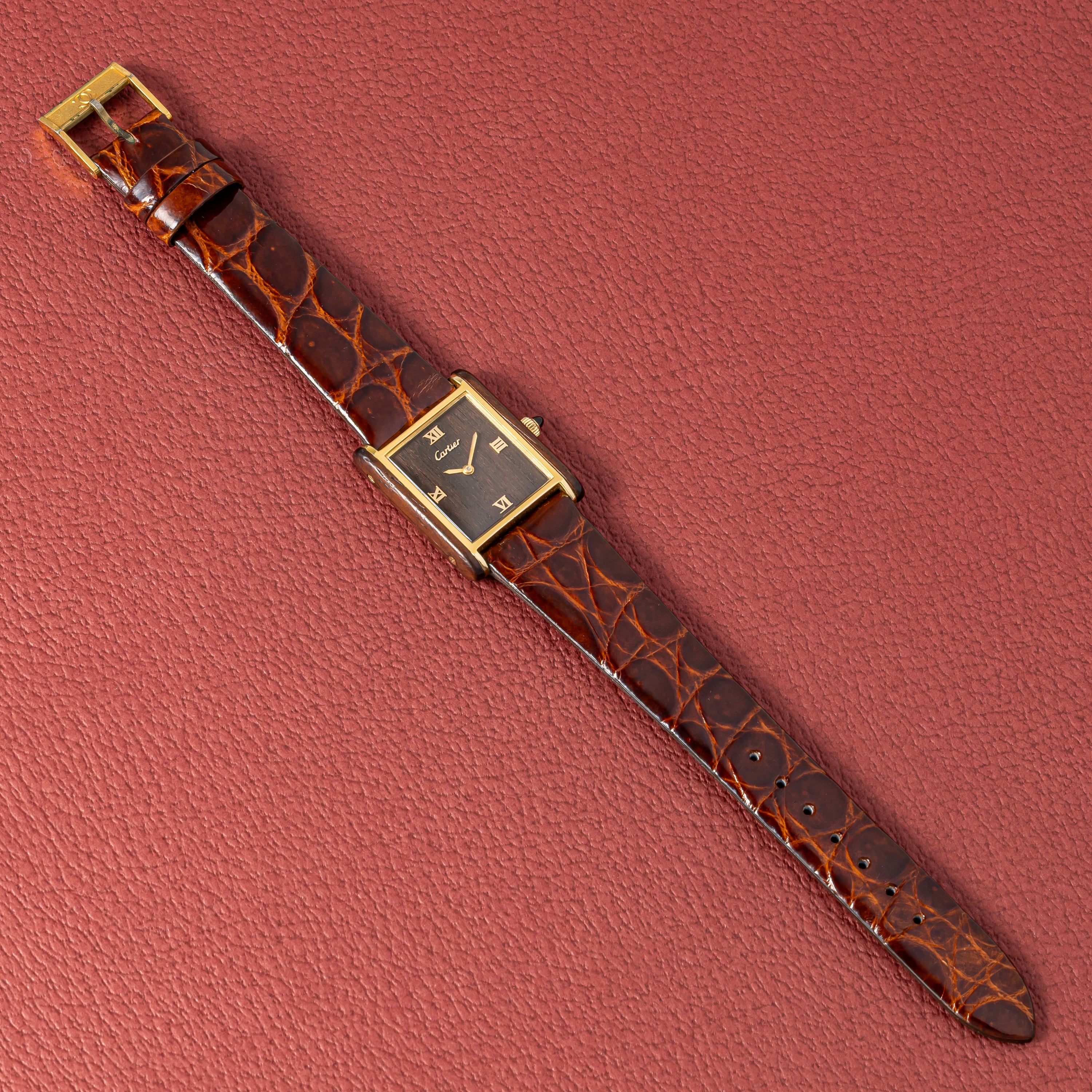 カルティエ オーガニック タンク ウッド ブティック限定 Ref.20611 1975年~1976年製 修理明細付き