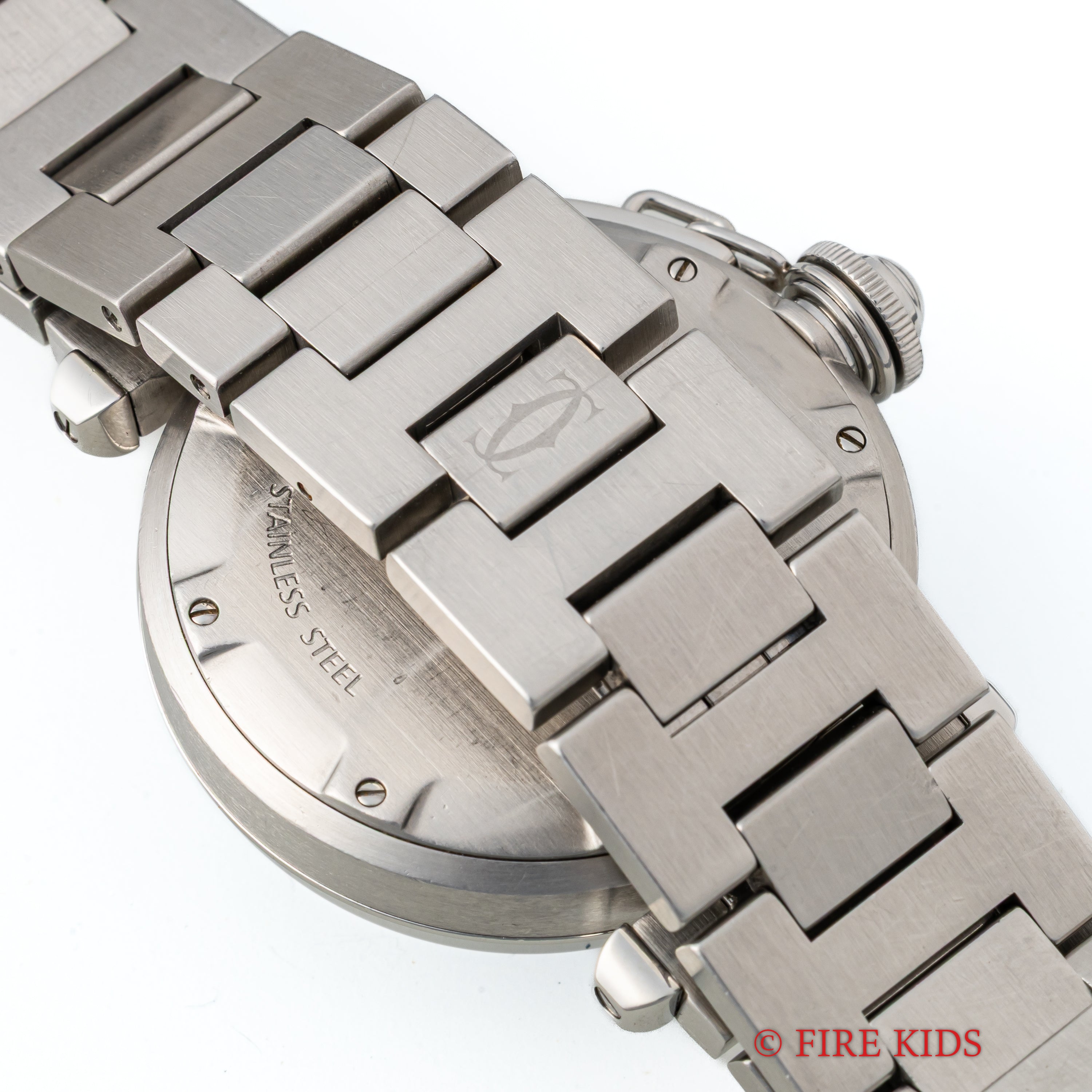 カルティエ パシャC 2000年代 ブラックアラビアダイヤル 自動巻 純正ブレス