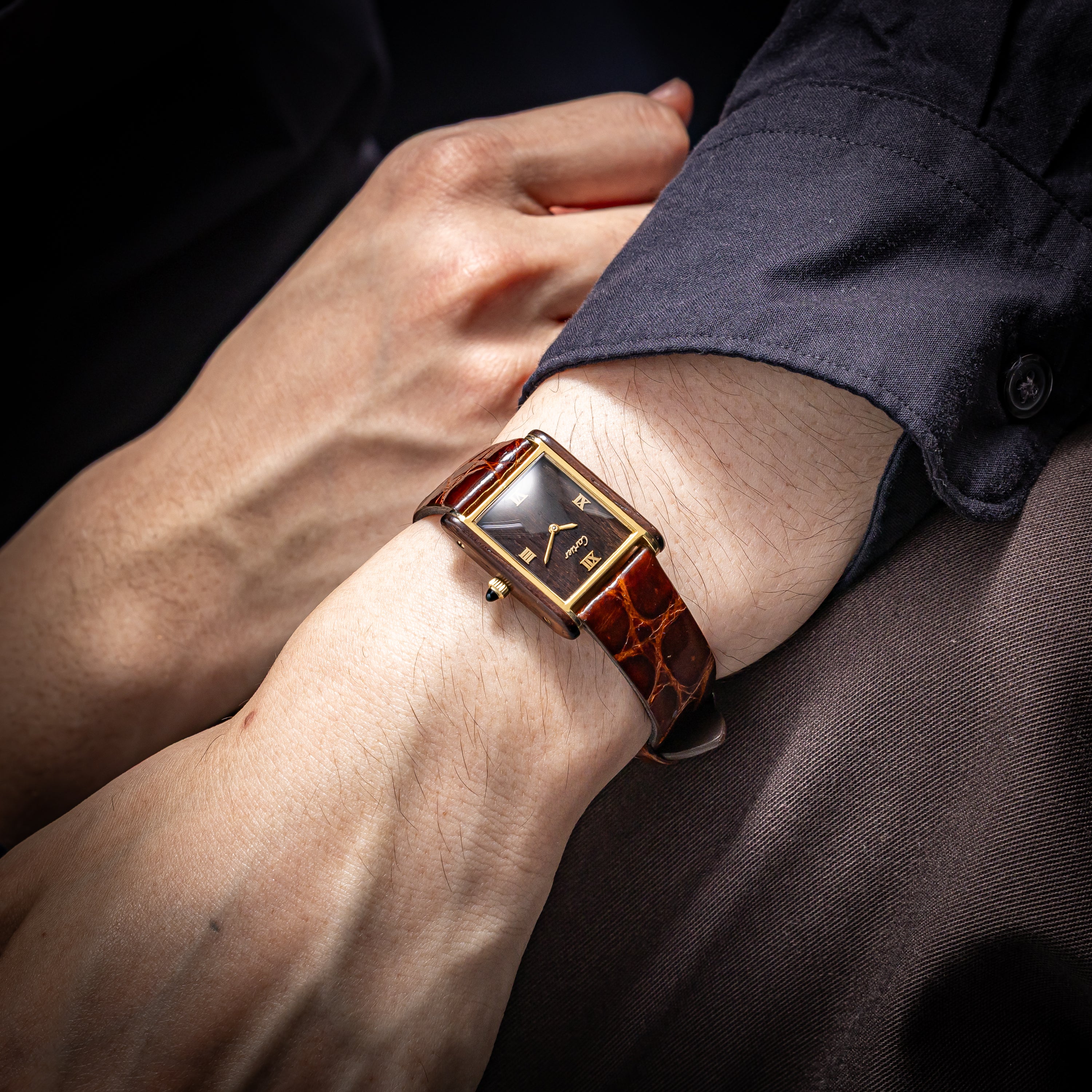 カルティエ オーガニック タンク ウッド ブティック限定 Ref.20611 1975年~1976年製 修理明細付き