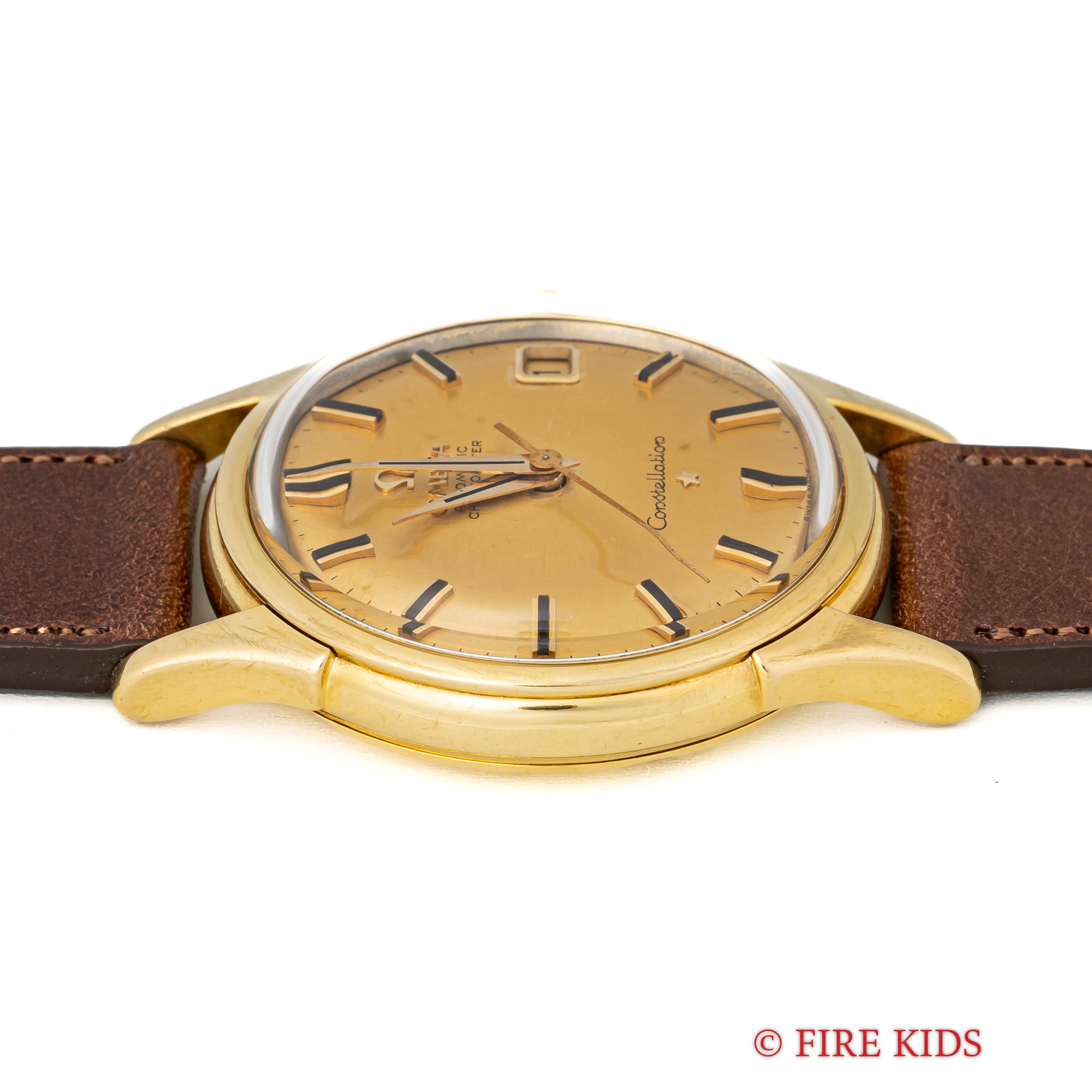 オメガ 18金無垢コンステレーション 1961年製 クロノメーター自動巻き Cal.561 オニキスインデックス