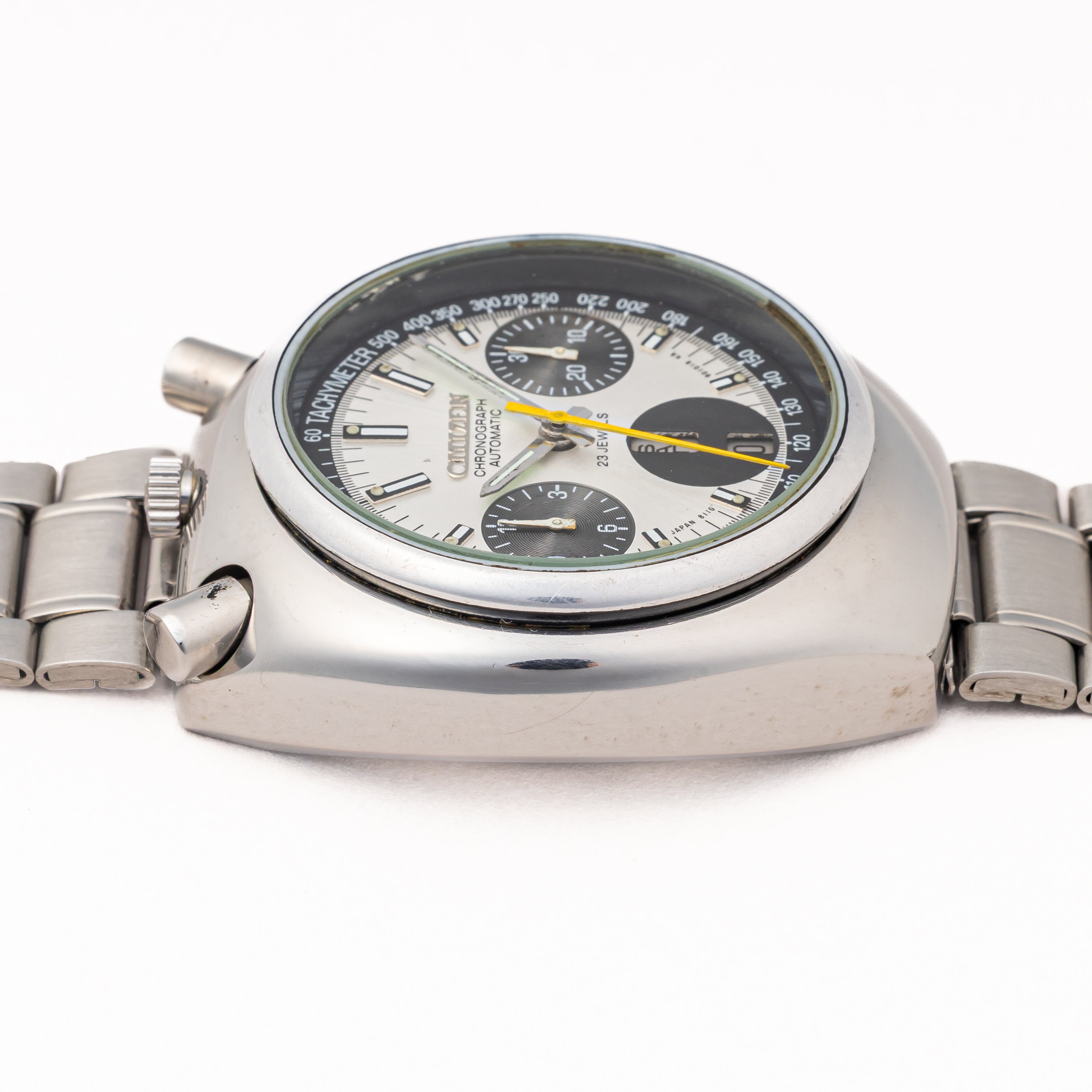 シチズン ツノクロノ チャレンジタイマー 1971年製 自動巻きクロノグラフ 純正ブレス