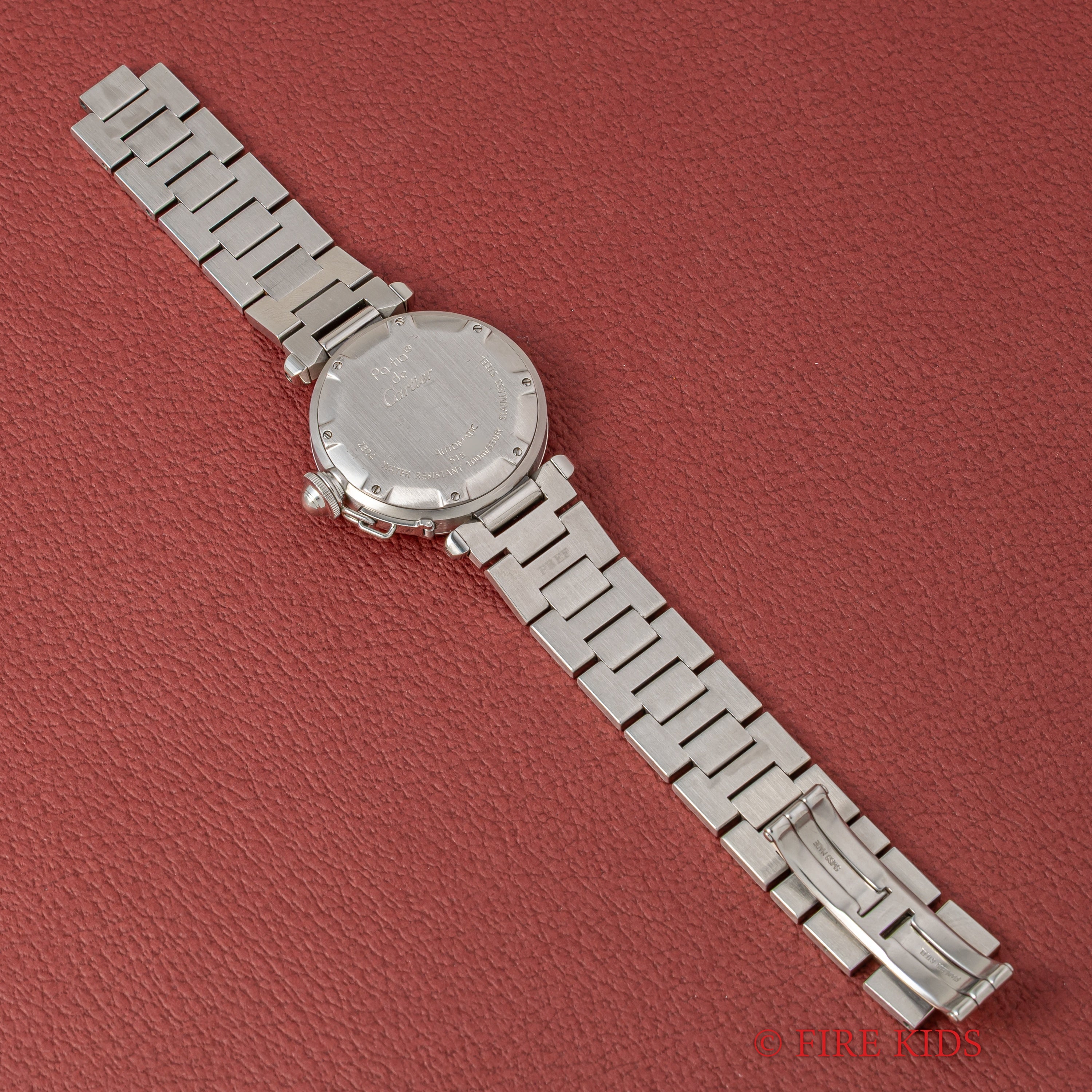 カルティエ パシャC 2000年代 ブラックアラビアダイヤル 自動巻 純正ブレス