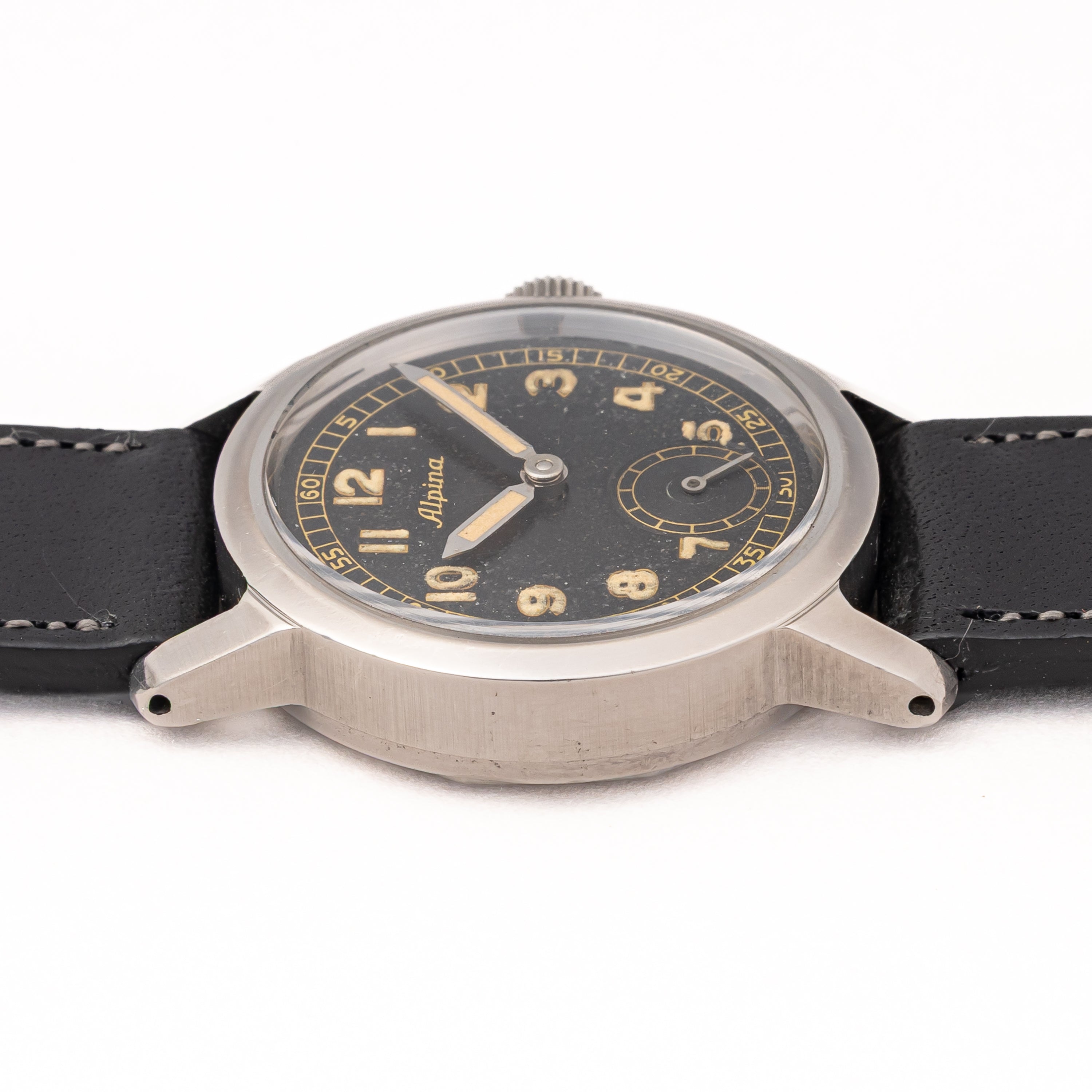 アルピナ FBケース ブラックアラビアダイヤル 1940年代製 Cal. 586 スモールセコンド