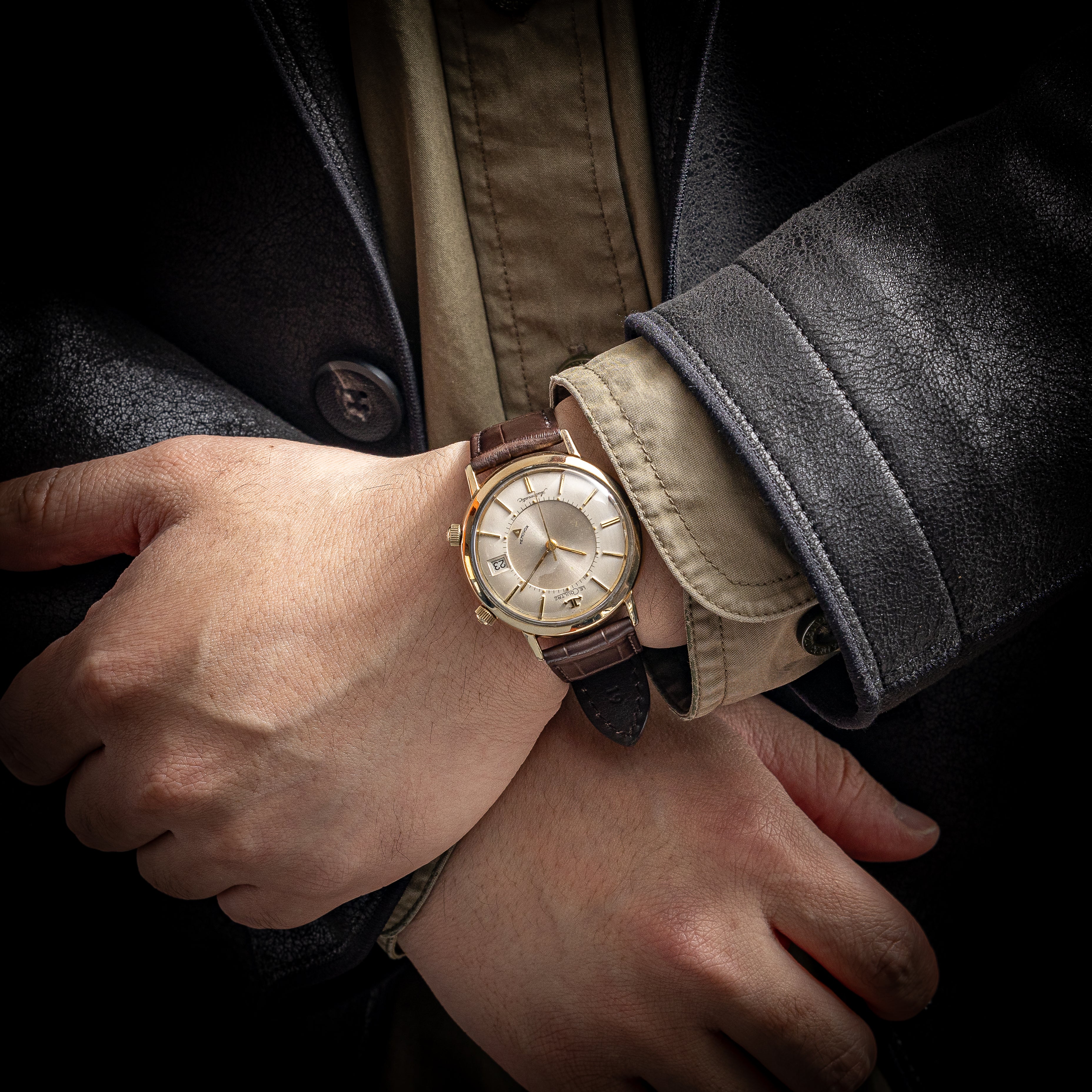 ジャガー・ルクルト メモボックス 1950年代製 10K金張り ハーフローター