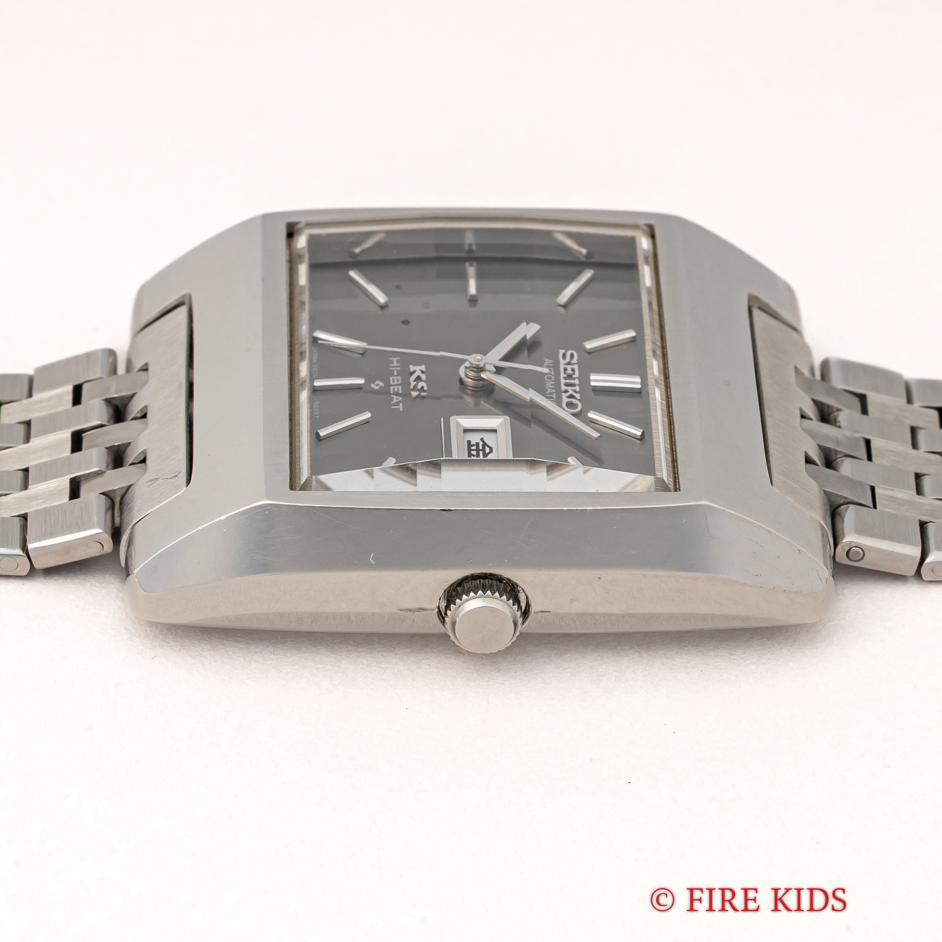 キングセイコー 1971年製 56KS Ref.5626-5010 グレーダイヤル スクエアケース カットガラス ブレス付き