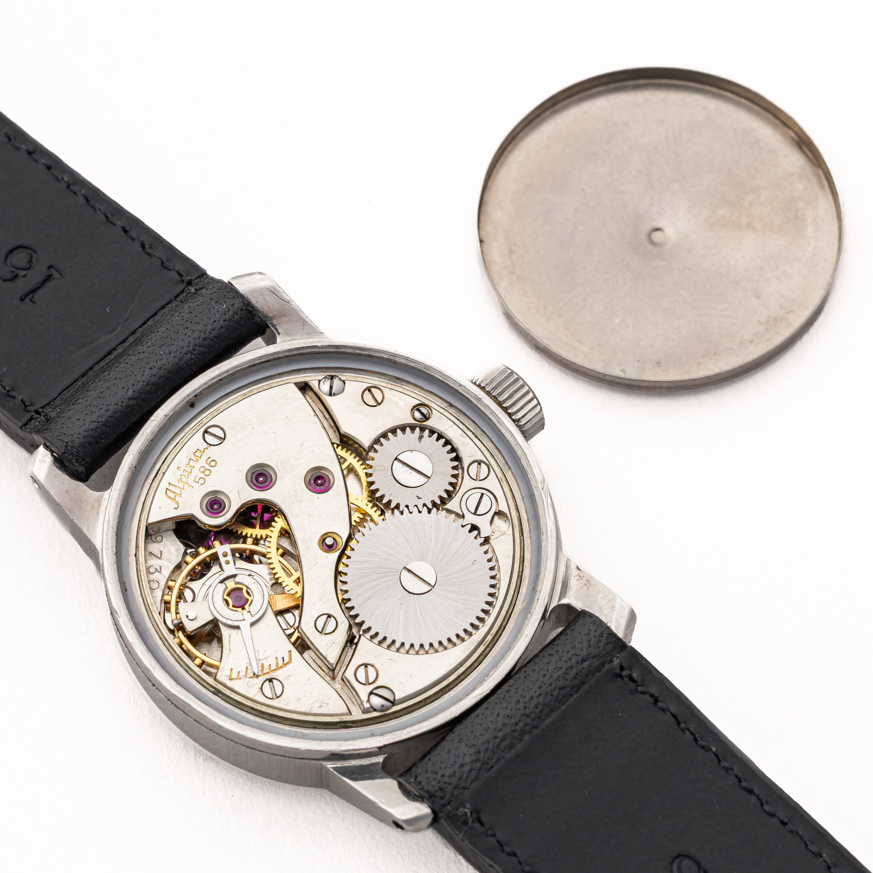 アルピナ FBケース ブラックアラビアダイヤル 1940年代製 Cal. 586 スモールセコンド