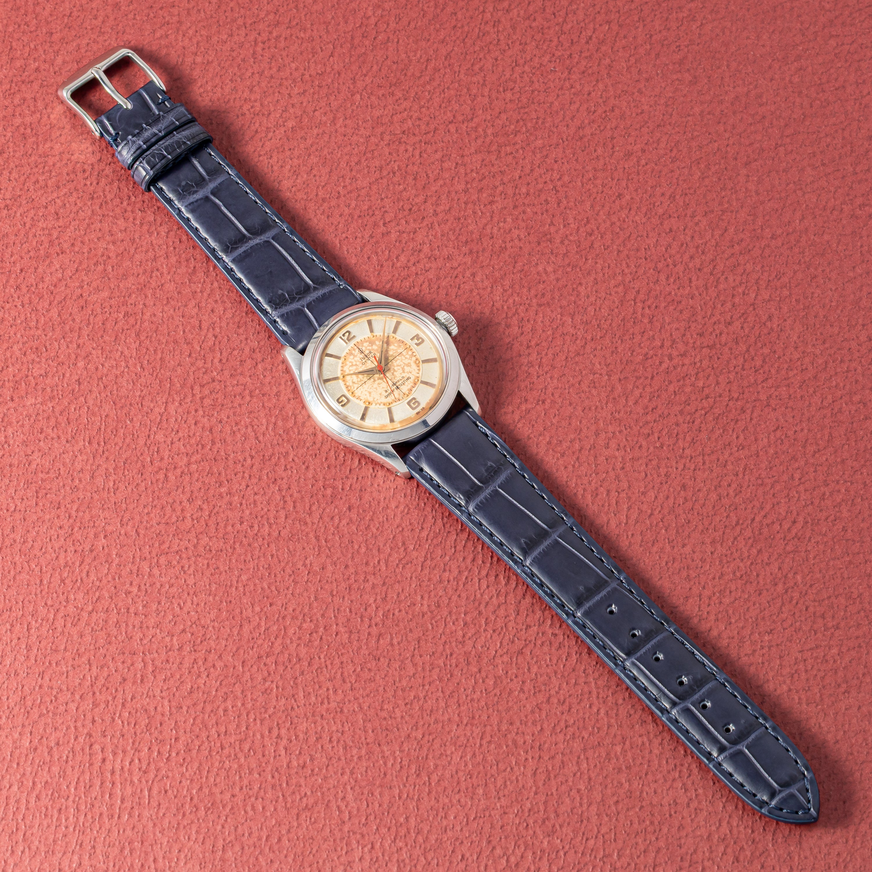 チューダー 小バラ オイスター タキシードダイアル 赤秒針 手巻き 1958年製 Ref.7934 Cal.1156