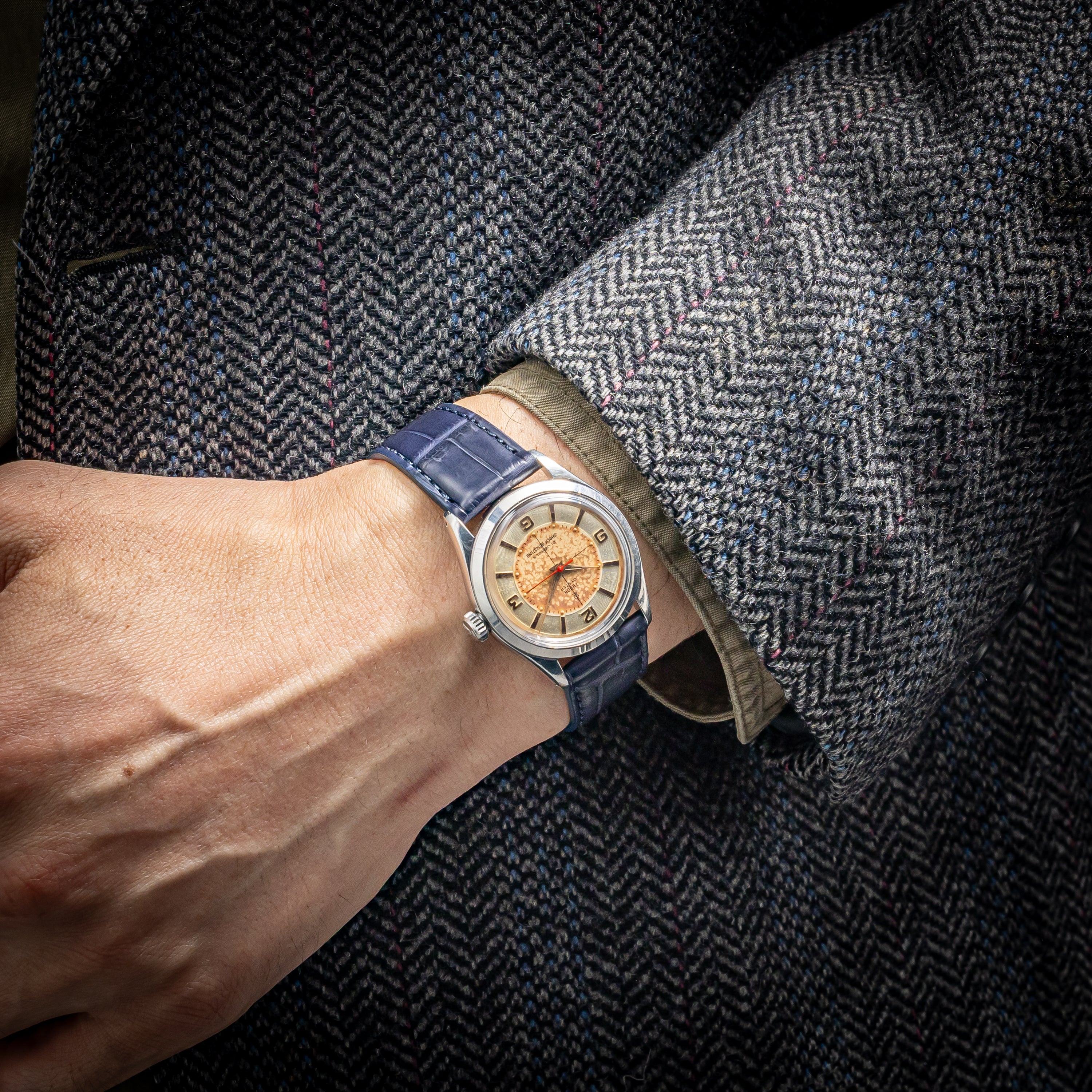 チューダー 小バラ オイスター タキシードダイアル 赤秒針 手巻き 1958年製 Ref.7934 Cal.1156