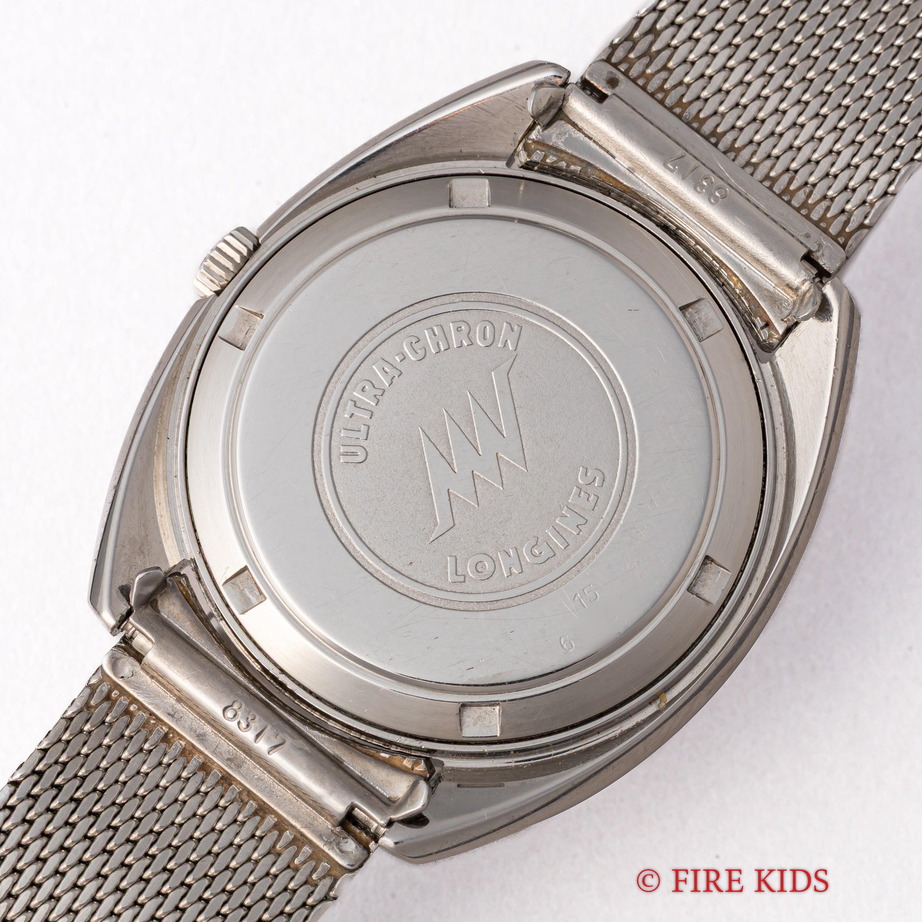 ロンジン ウルトラクロン 1970年代製 シルバーダイヤル 純正メッシュブレス付き 10振動自動巻き 箱付き