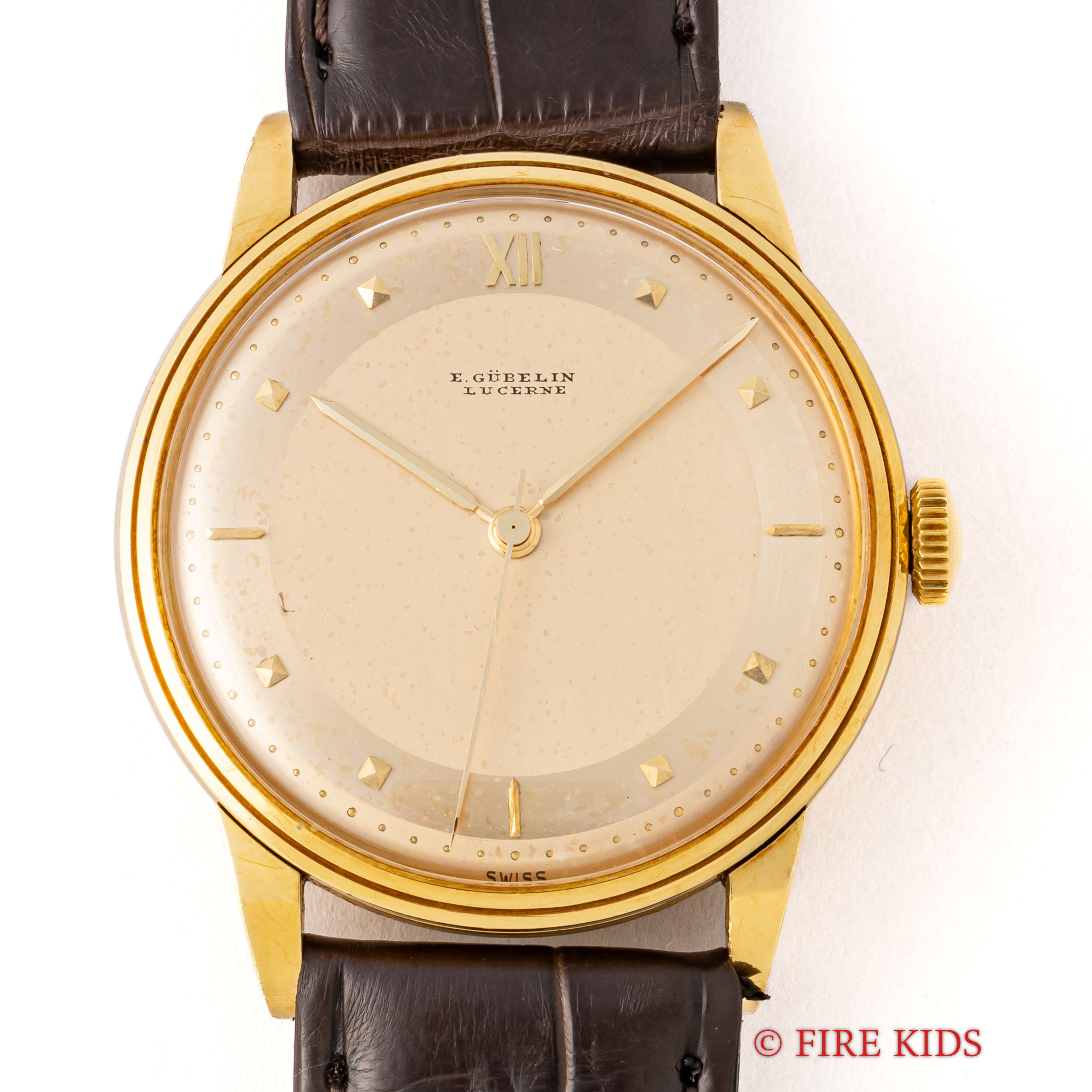 ギュブラン 1950年代製 18金イエローゴールド 手巻き ラウンドケース