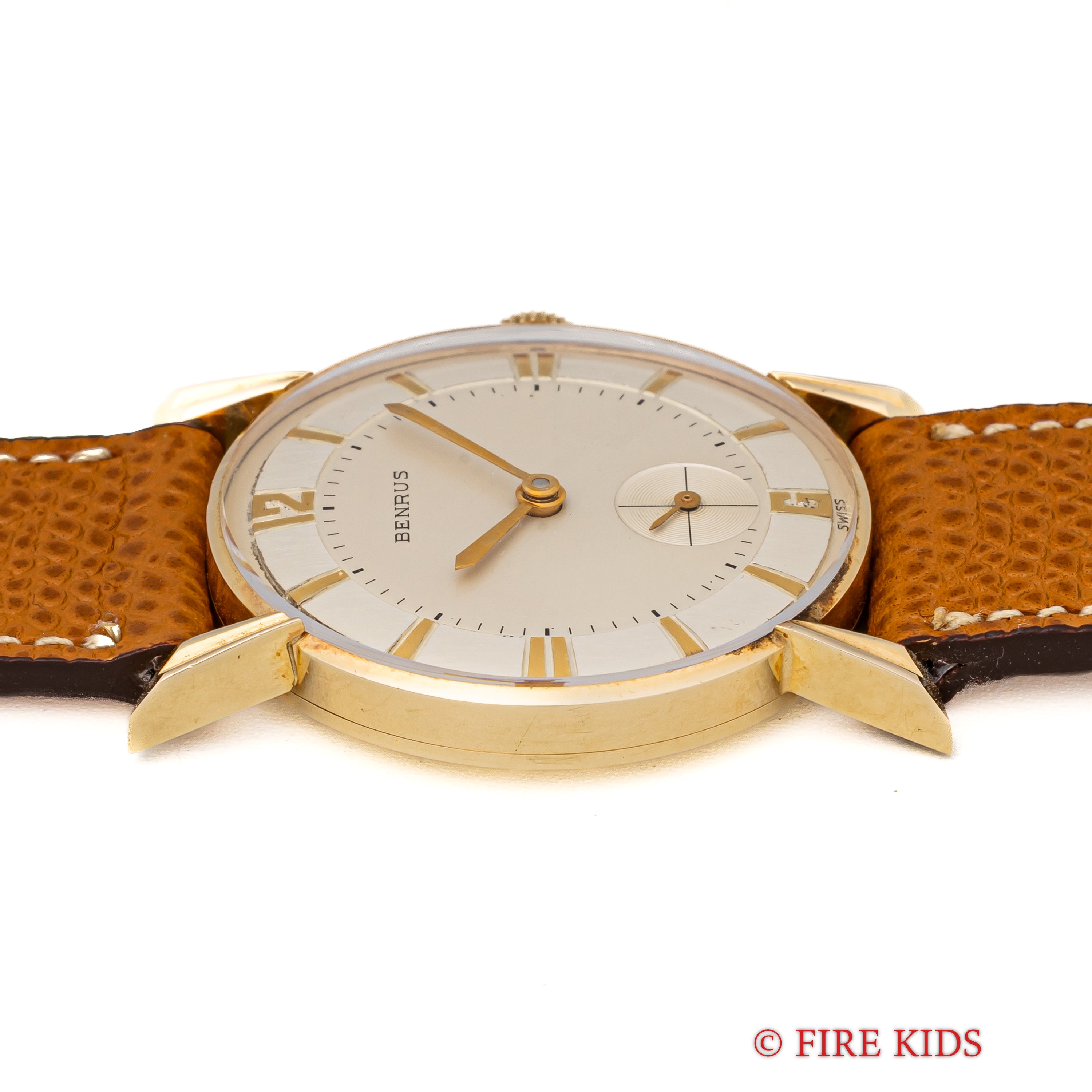 ベンラス 14金無垢ユニークラグケース 1950年代製 スモールセコンド手巻 Cal.DN21 アメリカンウオッチ