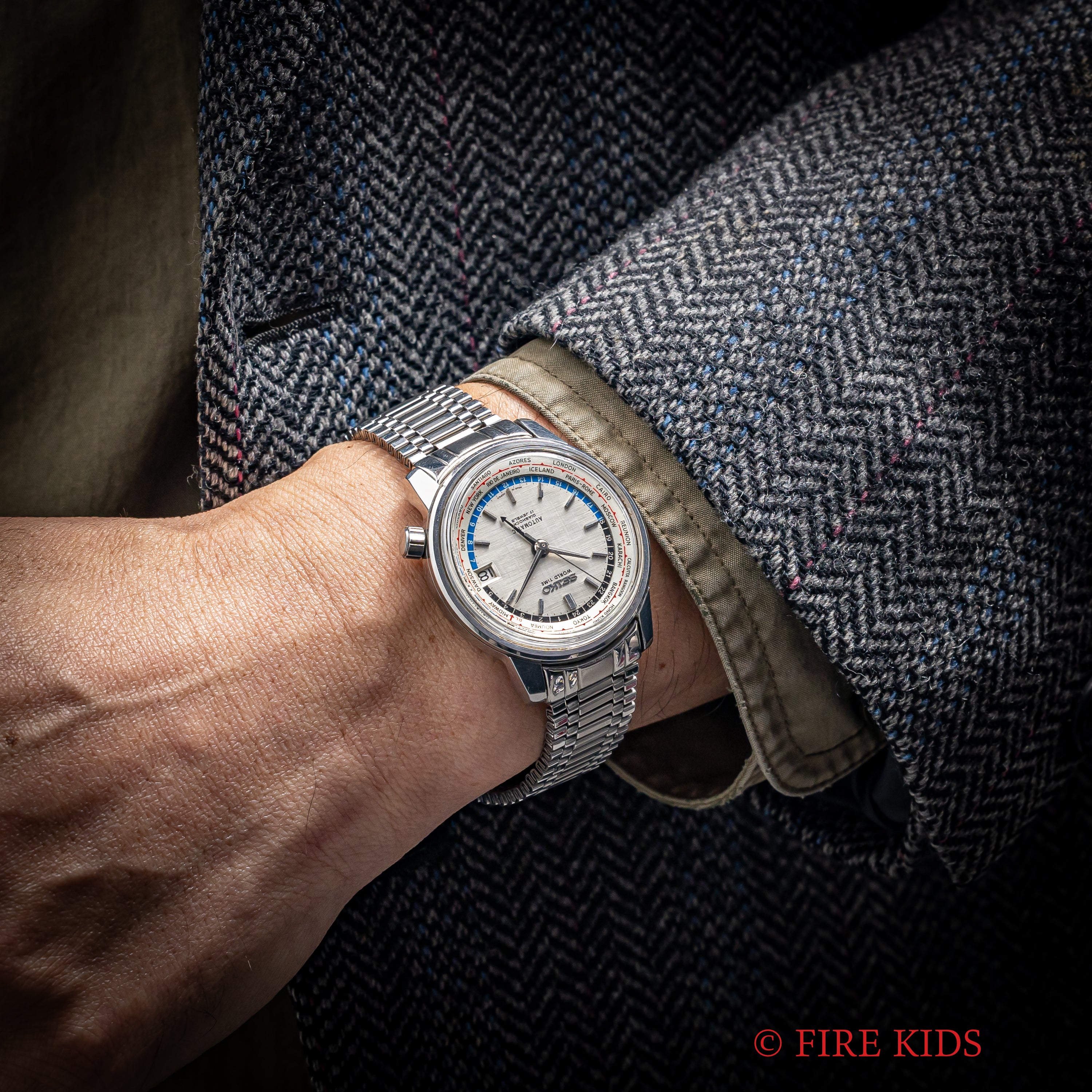 セイコー ワールドタイム1st 1964年製 Ref.6217-7000 聖火マーク オリジナルブレス